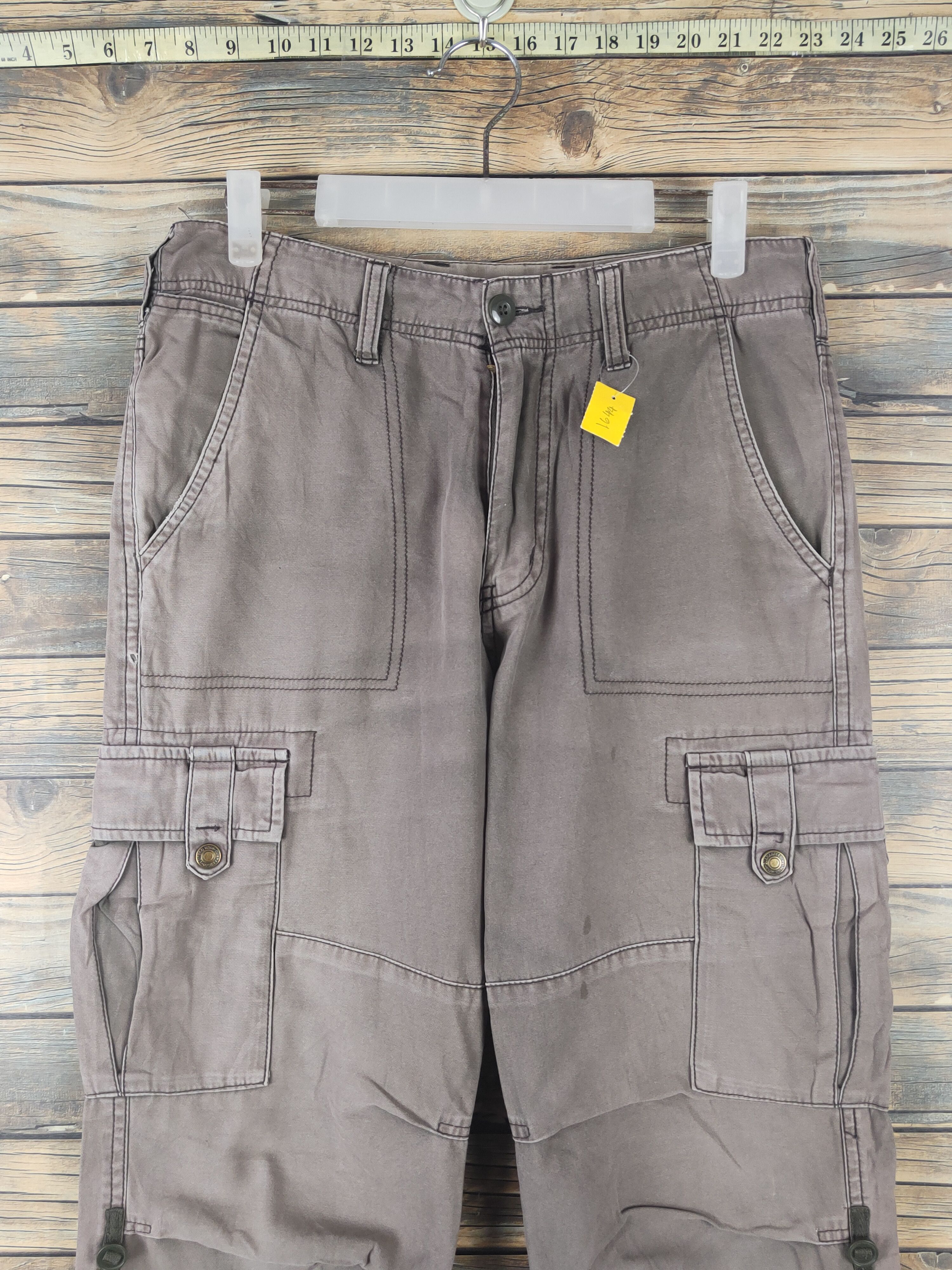 Japanese Brand DL Japanese Brand Brown Faded Multipocket Cargo Pants #1644 Size US 30 / EU 46 - 2 Thumbnail