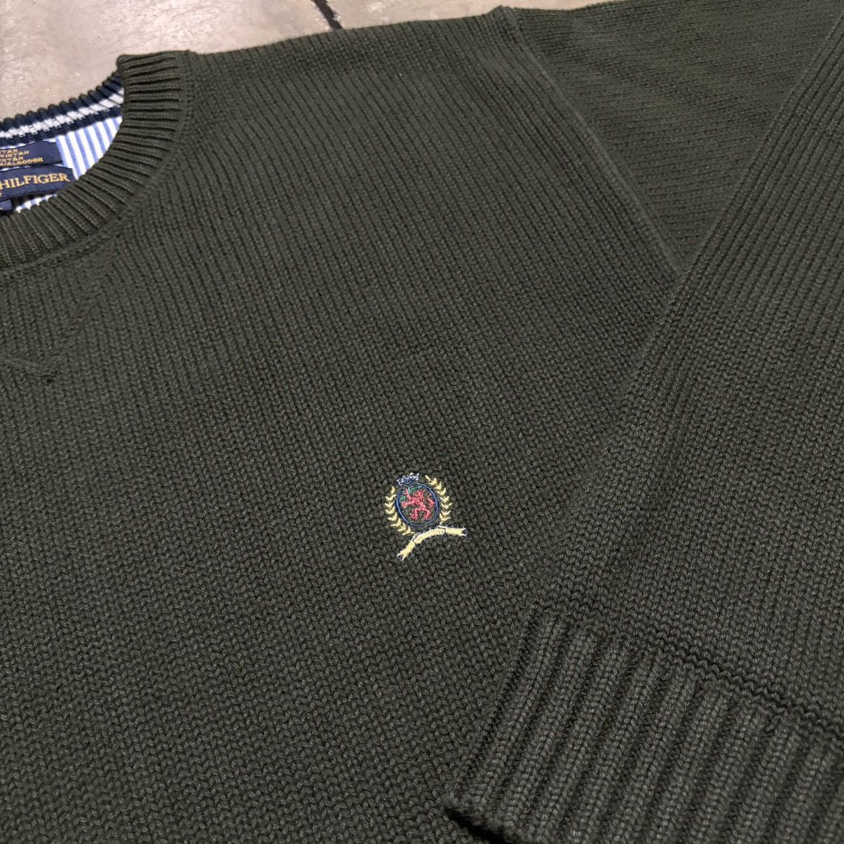 Tommy Hilfiger Vintage Tommy Hilfiger Sweater Crest Logo Knit Crewneck 90s Size US L / EU 52-54 / 3 - 2 Thumbnail