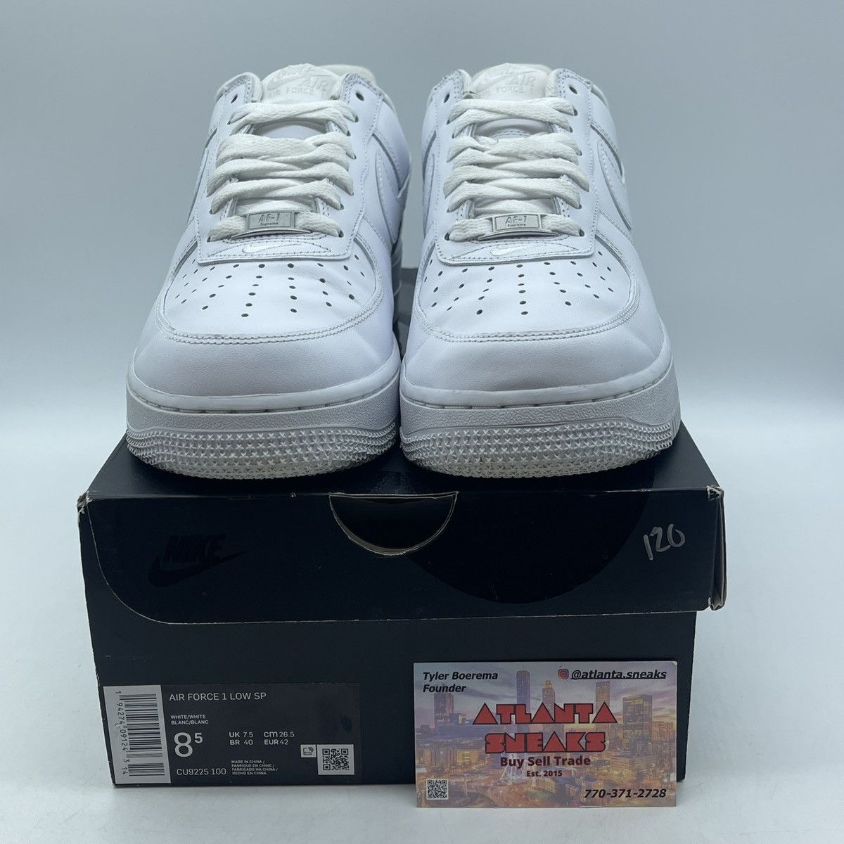 Supreme Supreme x air force 1 low box logo white Size US 8.5 / EU 41-42 - 2 Thumbnail