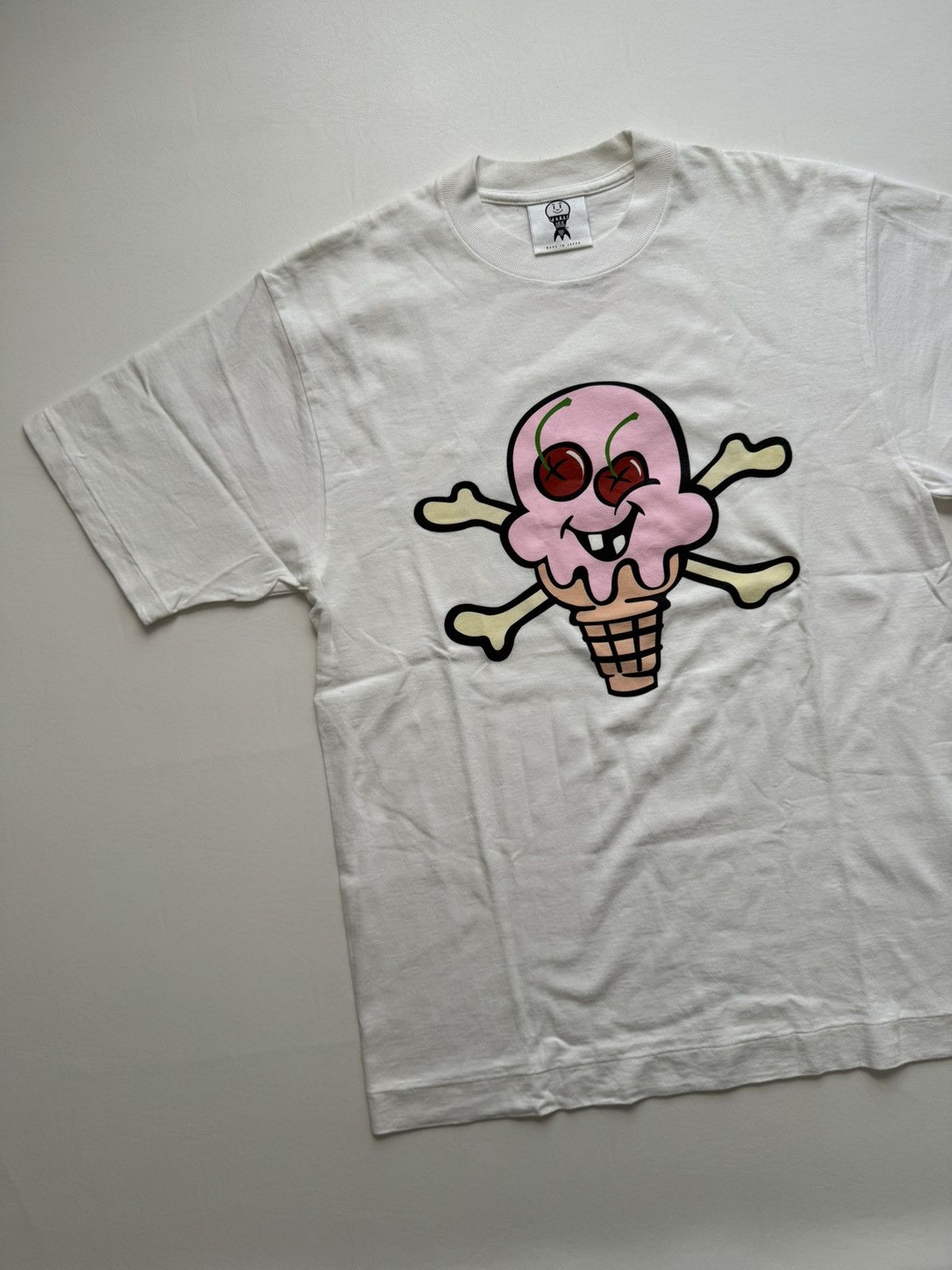 image of Billionaire Boys Club Season 5 Ice Cream Cones & Bones Tee in White, Men's (Size Medium)