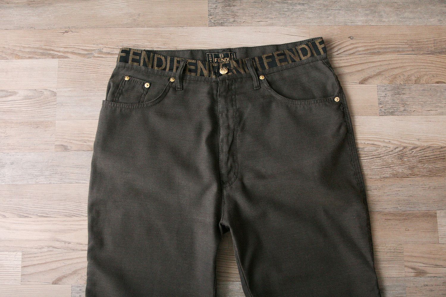 Fendi Vintage Fendi Jeans Roma Italy Brown Pants Jeans Size US 32 / EU 48 - 1 Thumbnail