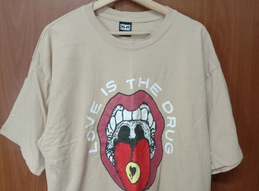 Other OBEY LOVE IS THE DRUUG SKATE HIP HOP HYPE DOPE SWAG SHIRT Size US XL / EU 56 / 4 - 5 Thumbnail