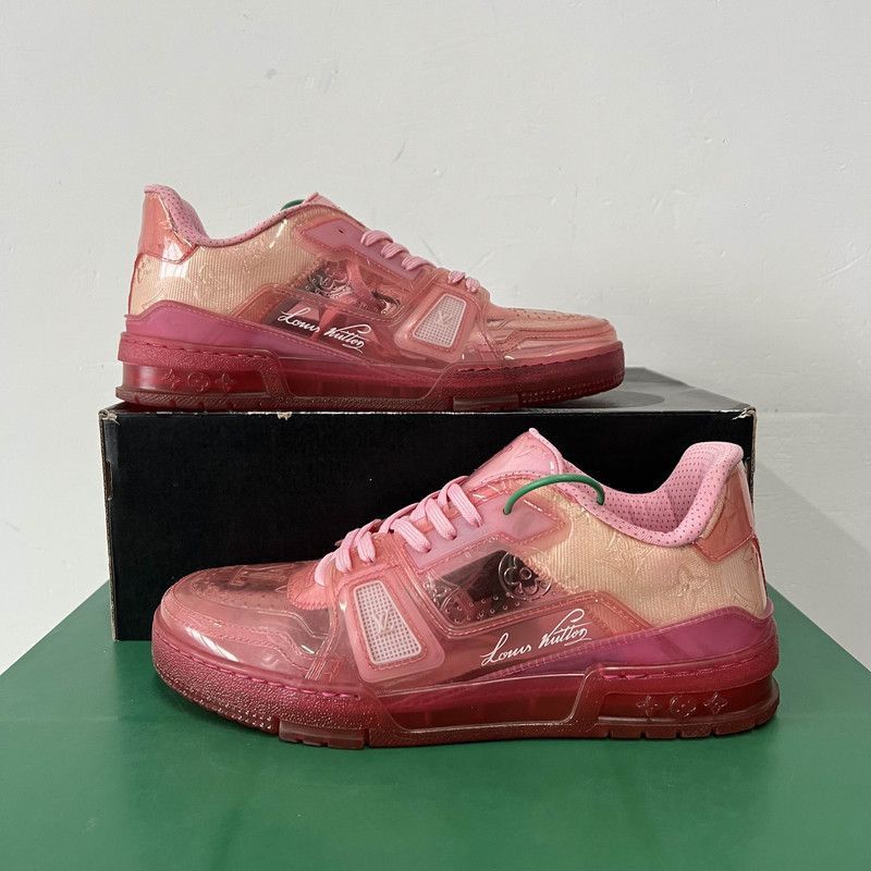Louis Vuitton Louis Vuitton Pink PVC Low-Top Sneakers - Size US 7.5 / EU 40-41 - 7 Thumbnail