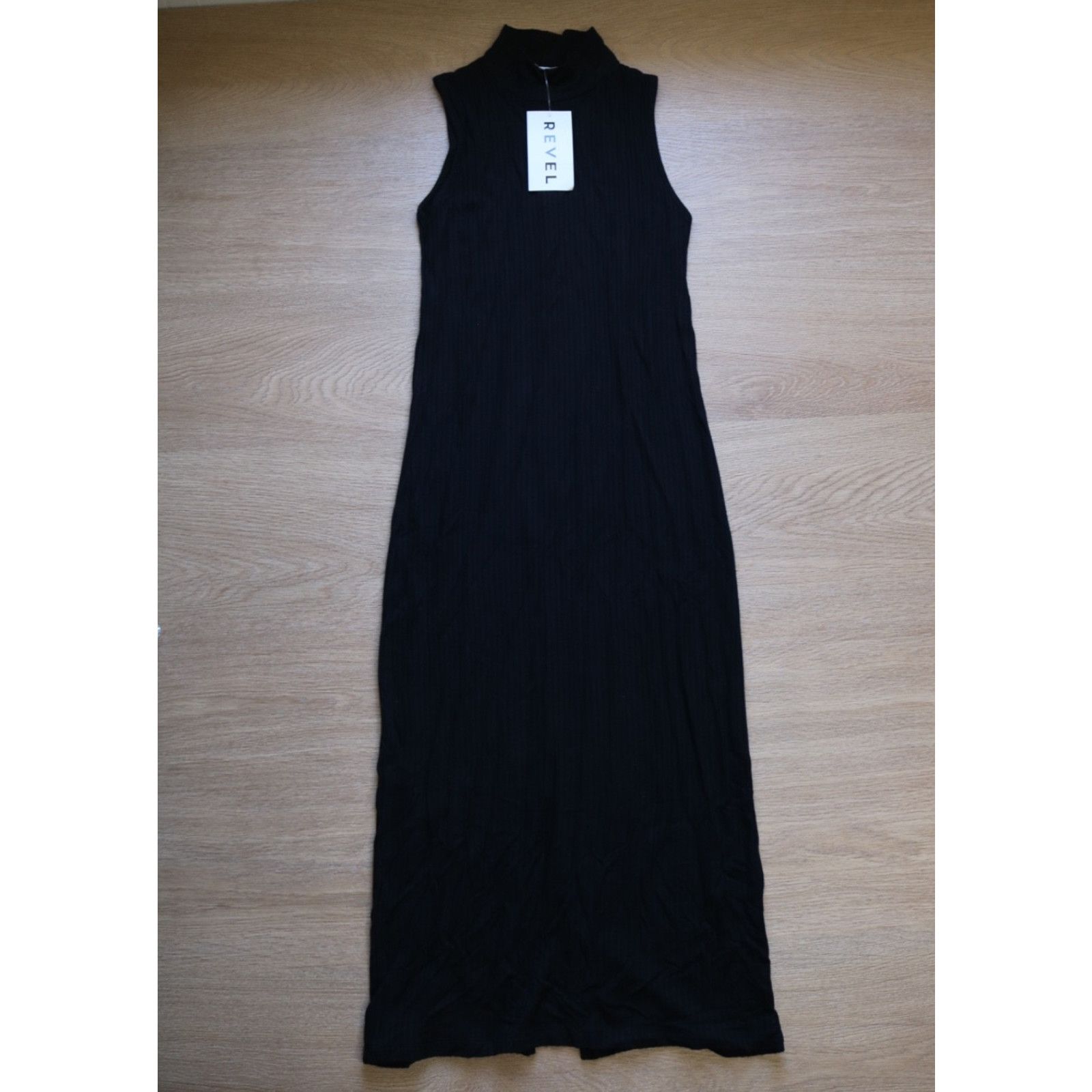 Other REVEL Medium Classy Black Rib-knit Stretch Dress NWT Size M / US 6-8 / IT 42-44 - 1 Thumbnail
