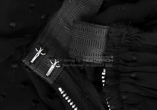 Comme des Garcons Comme Des Garcons size M Black Retro Polka Dot Design Skir Size 23" - 7 Thumbnail