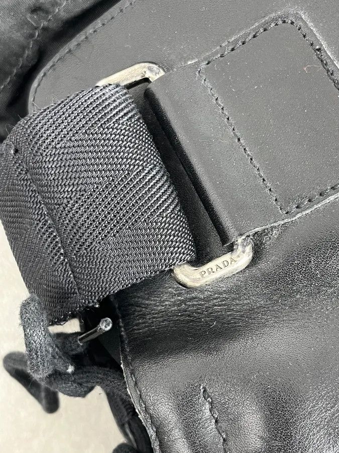 Prada AW1999 Prada Black Leather Lace-Up High Biker Boots Size US 12.5 / EU 45-46 - 13 Thumbnail