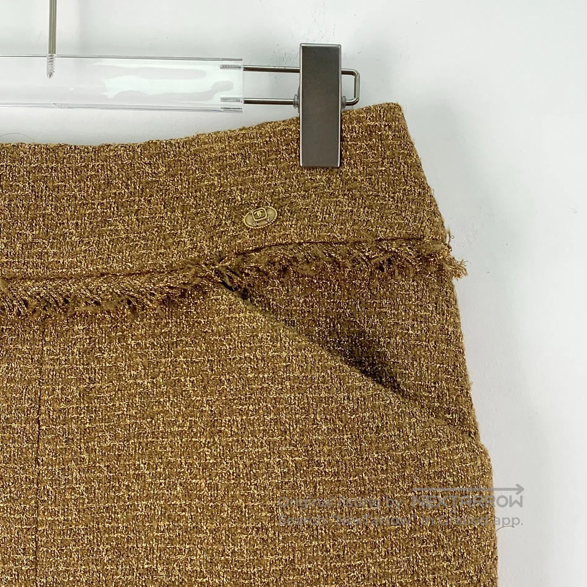 Chanel Chanel Color Woven Tweed Fringe Design Casual Skirt| Size 37" - 3 Thumbnail