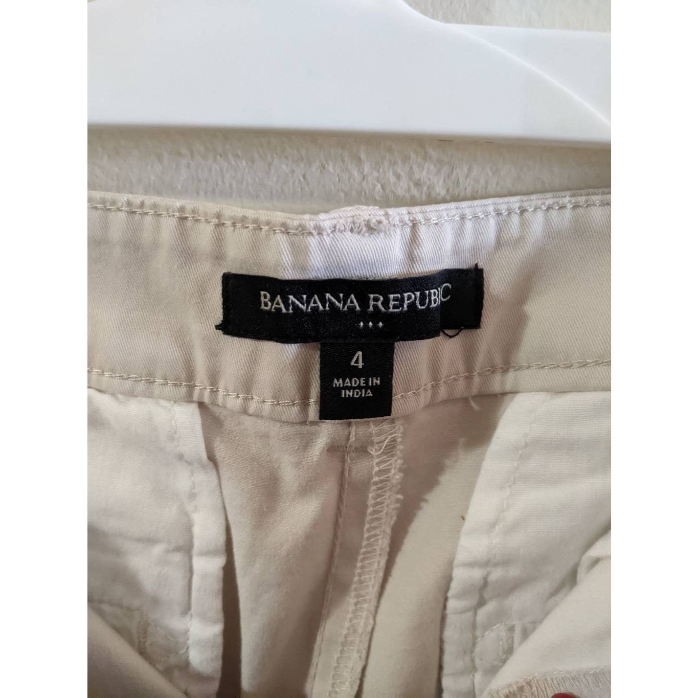 Banana Republic Banana Republic Womens Khaki Chino Pants Slim Fit Size 4 Light Beige Stretch Size 27" / US 4 / IT 40 - 3 Thumbnail