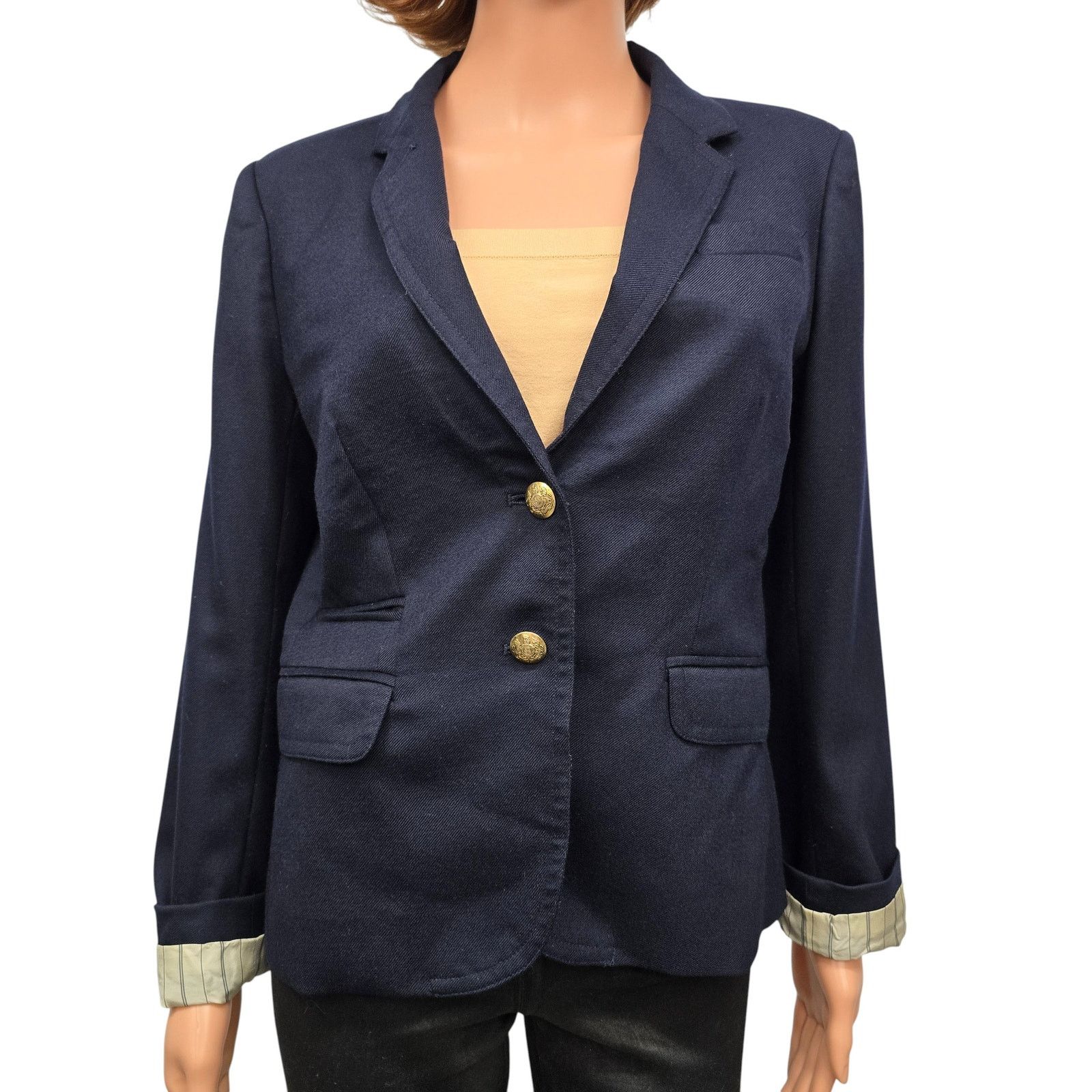 J.Crew J. Crew Schoolboy Blazer Jacket Navy Small Wool Blend Lined Size S / US 4 / IT 40 - 6 Thumbnail