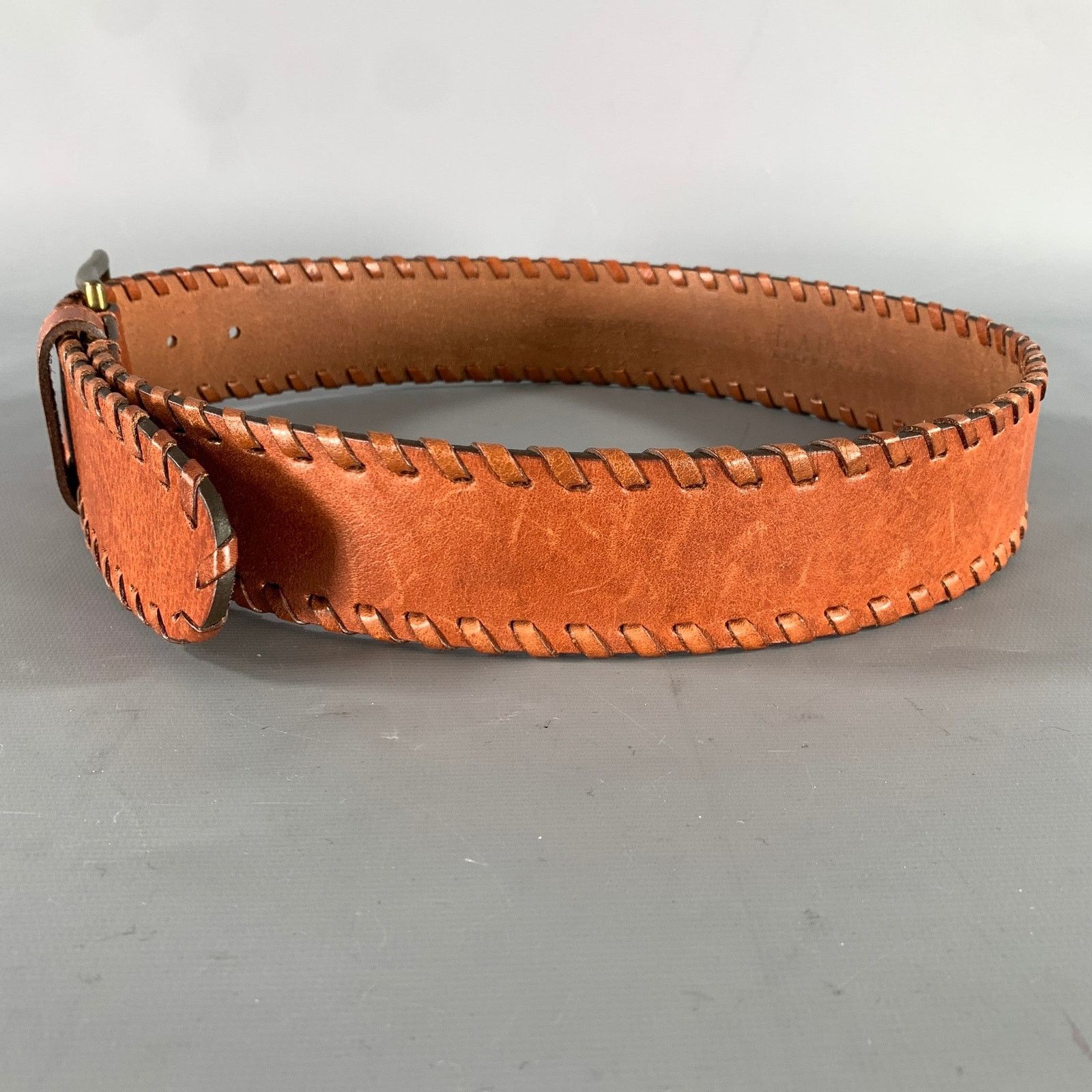 Ralph Lauren LAUREN by RALPH LAUREN Size S Tan Woven Leather Belt Size 32 - 4 Thumbnail