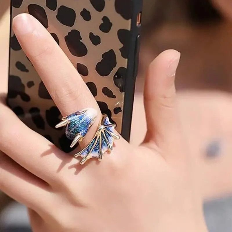 Other Blue Two Dragon Rings Size ONE SIZE - 3 Thumbnail