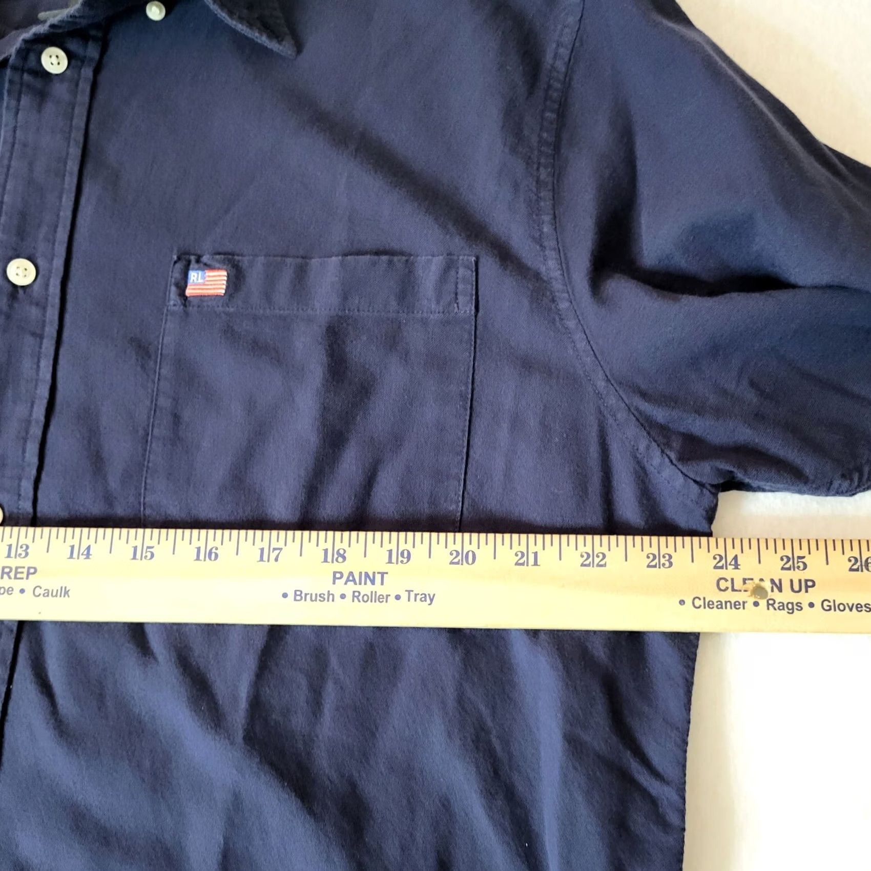 Ralph Lauren RALPH LAUREN JEANS CO. Men’s navy blue cotton button up shirt L/G Size L Casual Classic Button-Down Collar Mens Regular Fit Knit Blue Size US L / EU 52-54 / 3 - 6 Thumbnail