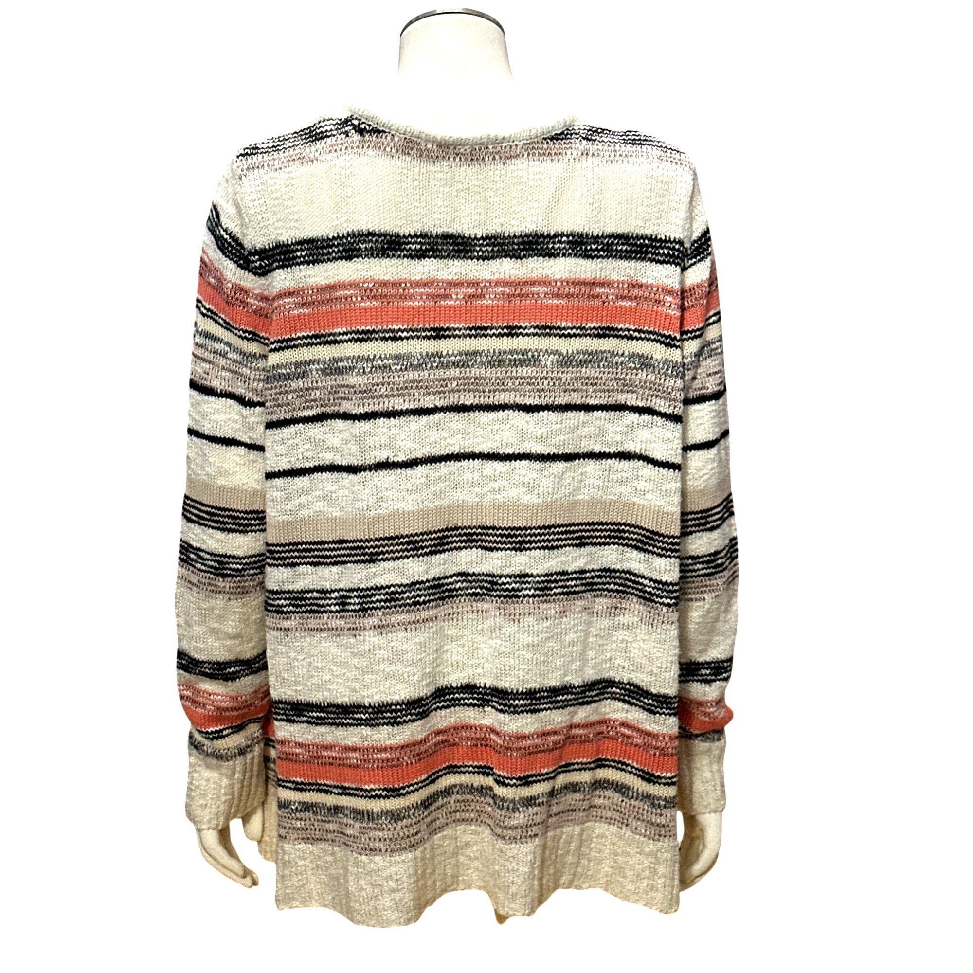 Other CCC Striped Open Front Cardigan Sweater Stripes Long Sleeves Size XL / US 12-14 / IT 48-50 - 3 Thumbnail