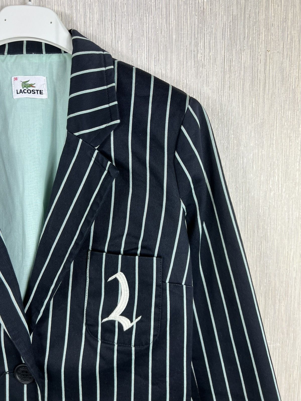 Lacoste Vintage Lacoste archive striped L logo pocket blazer jacket Size S / US 4 / IT 40 - 4 Thumbnail