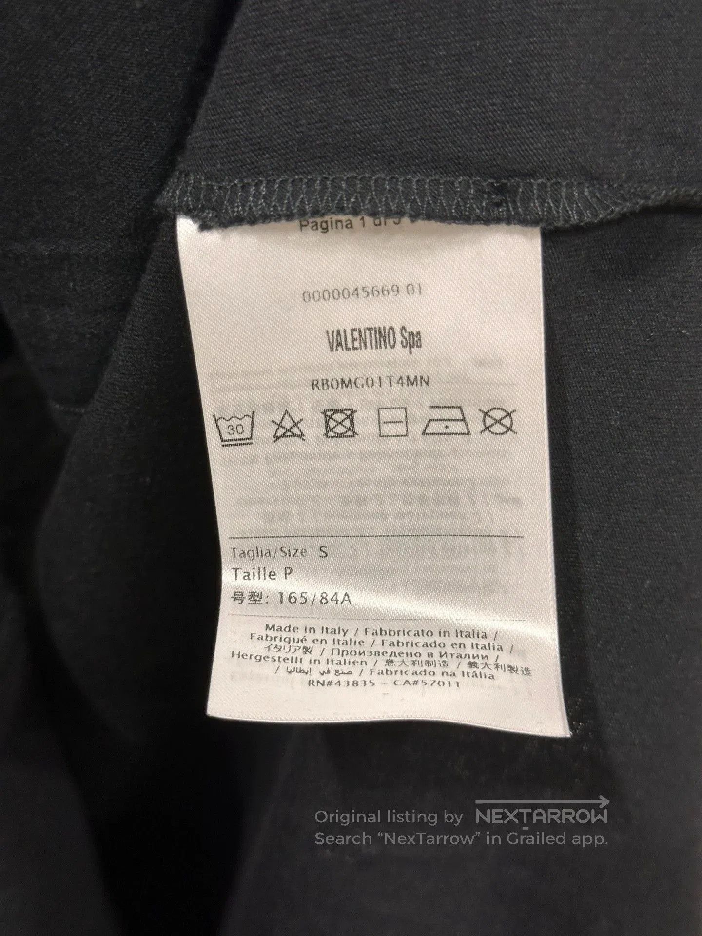 Valentino Valentino Black T-Shirt Size S. Size US S / EU 44-46 / 1 - 3 Thumbnail