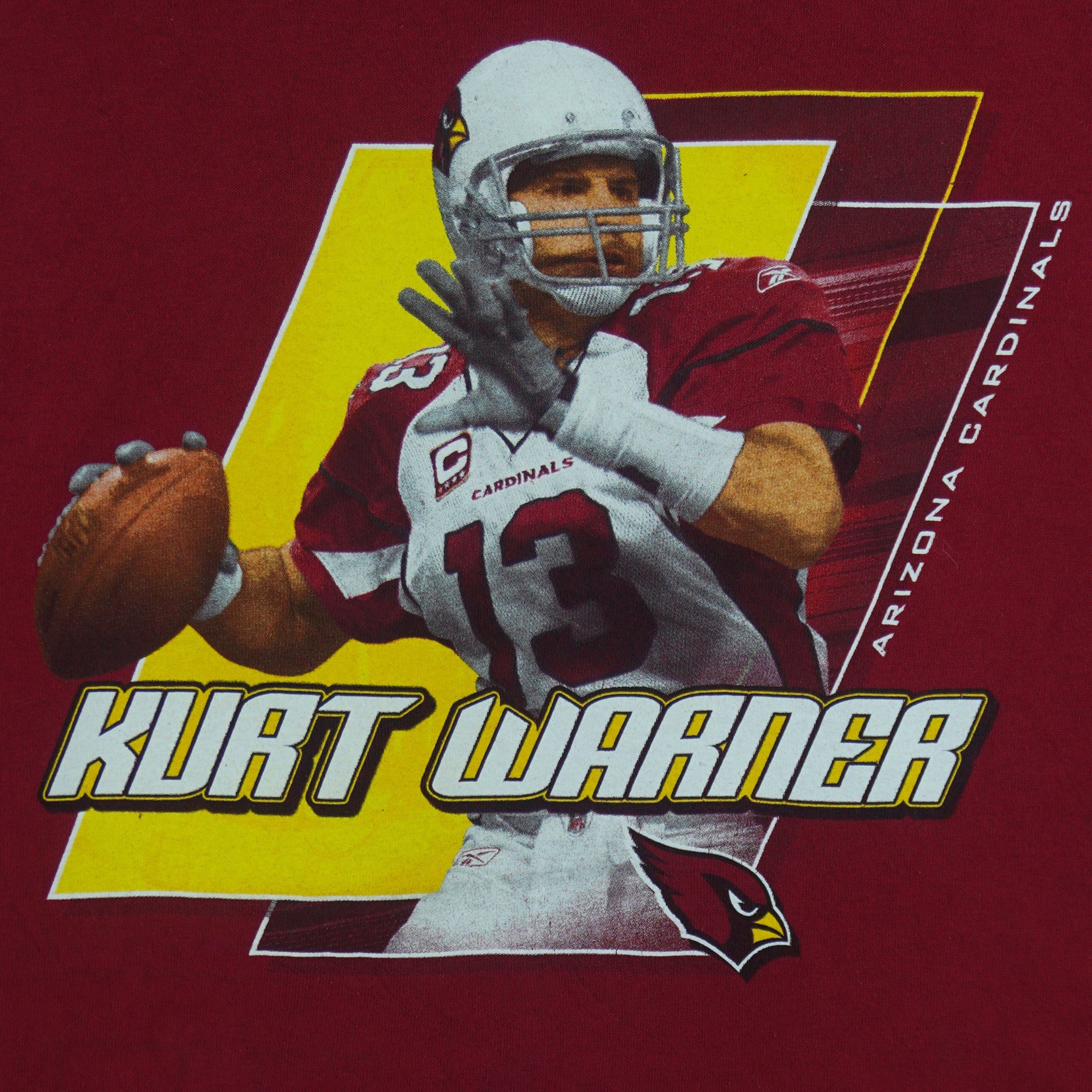 NFL Arizona Cardinals Kurt Warner Player T-Shirt 2000s Size US L / EU 52-54 / 3 - 3 Thumbnail