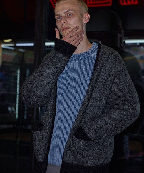 Number (N)ine Number nine PLAIN JACQUARD MOHAIR KNIT CARDIGAN Size US L / EU 52-54 / 3 - 3 Thumbnail