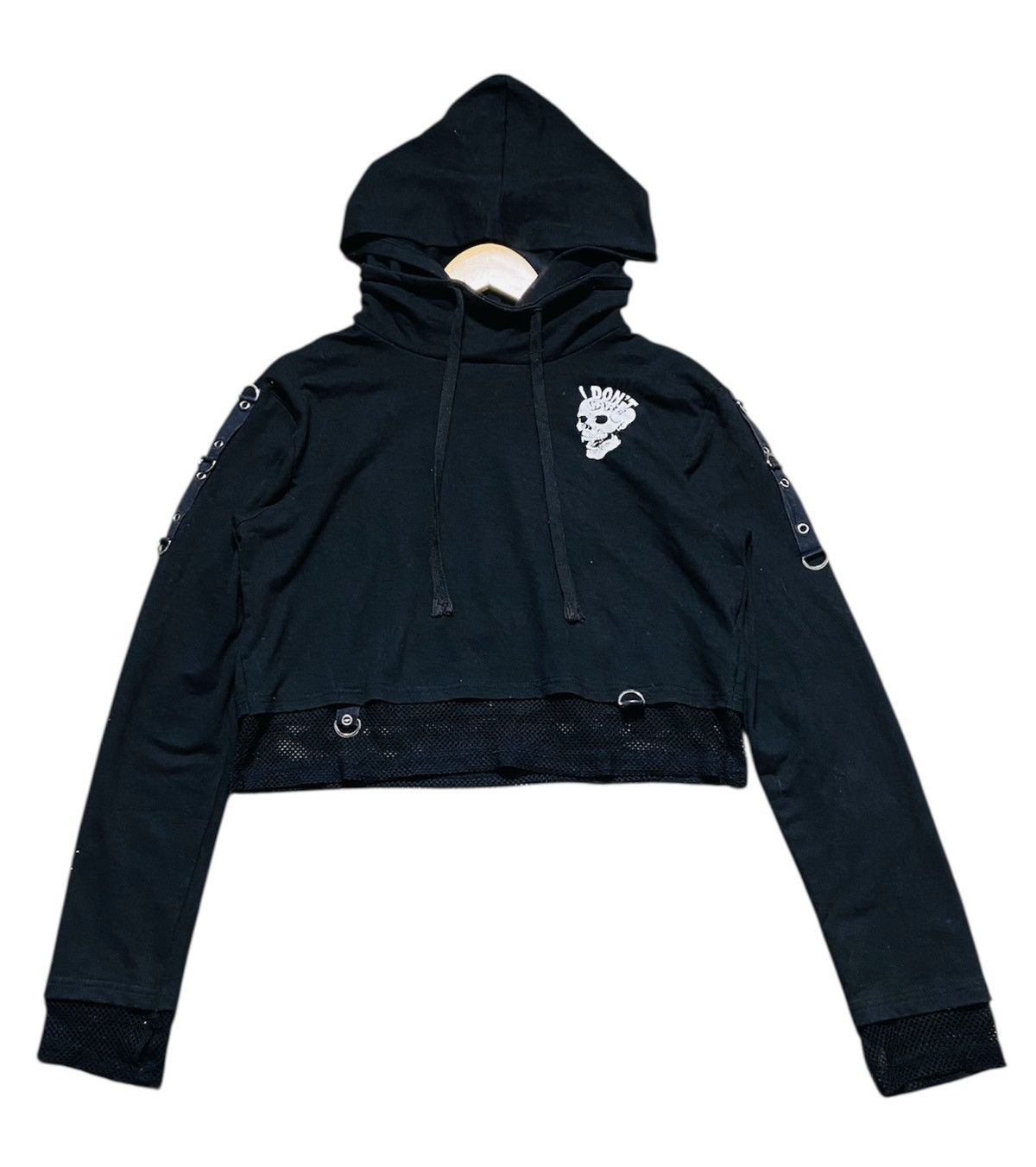 Seditionaries I Dont Care - Unbrand Cropped Gothic Punk Hoodie Size M / US 6-8 / IT 42-44 - 3 Thumbnail