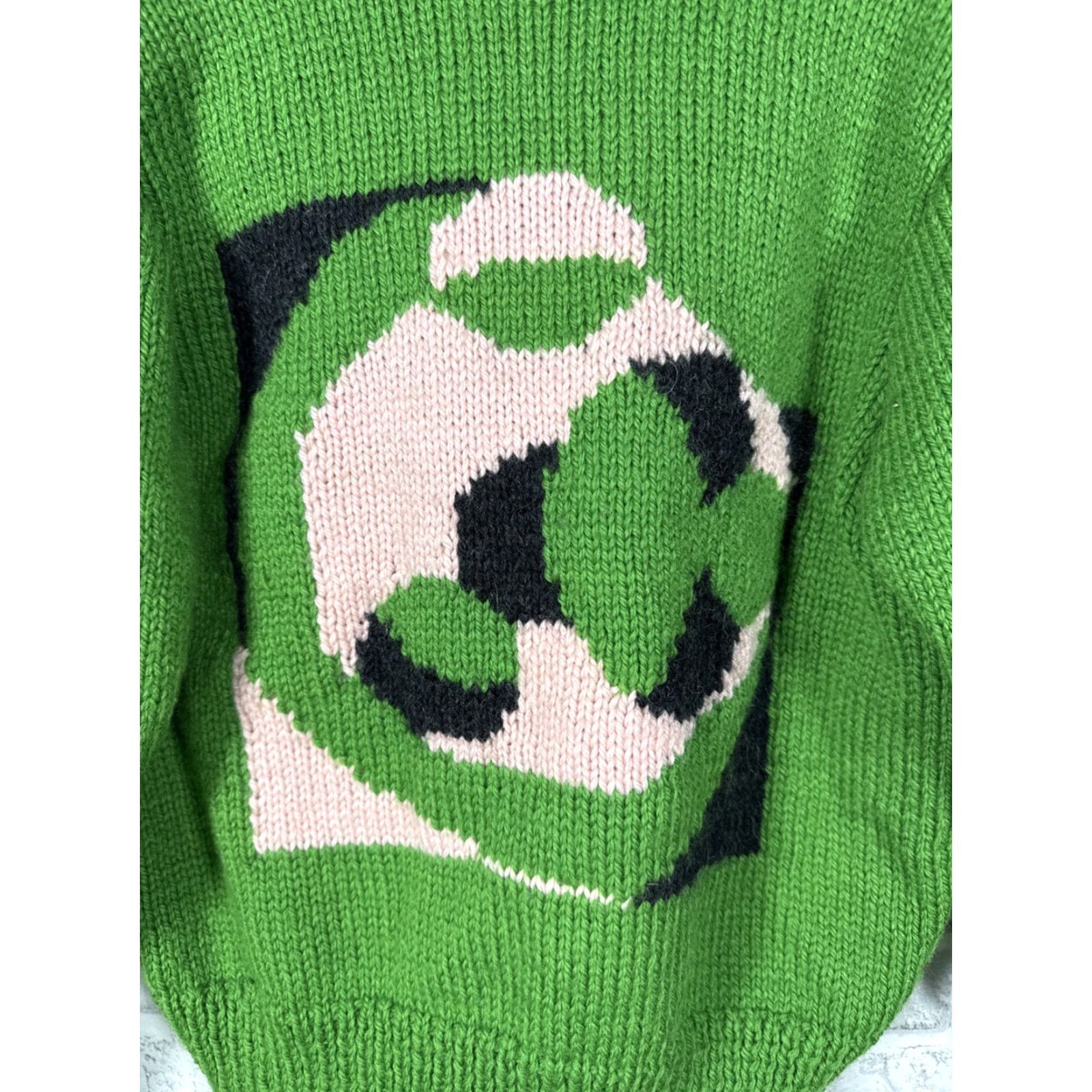 Vintage VINTAGE HAND MADE Green Acrylic/Wool Cardigan Sweater Shawl Neck Womens S Size S / US 4 / IT 40 - 4 Thumbnail