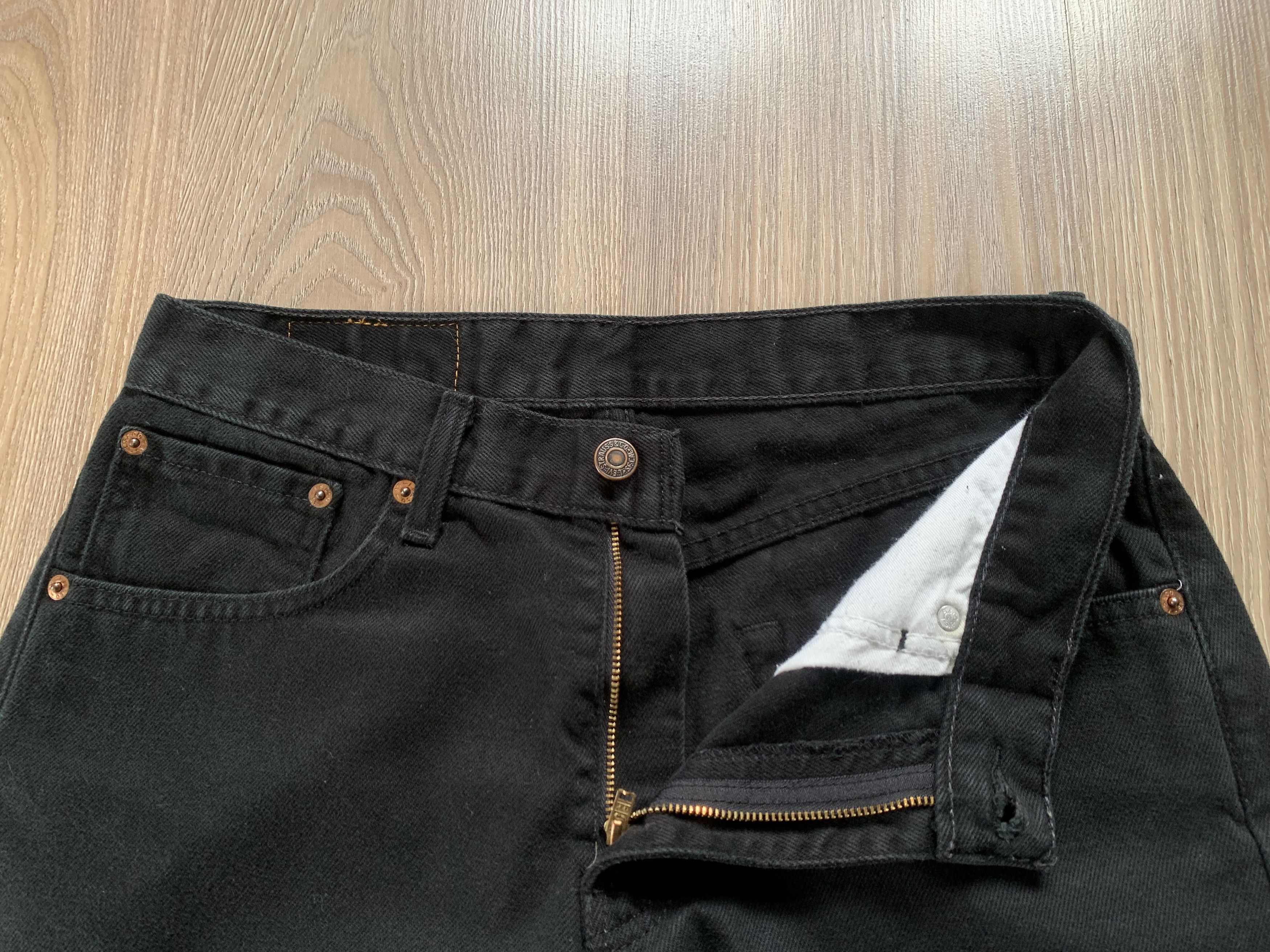 Levi's Levi’s 751 Black Straight Fit Jeans Size US 30 / EU 46 - 5 Thumbnail