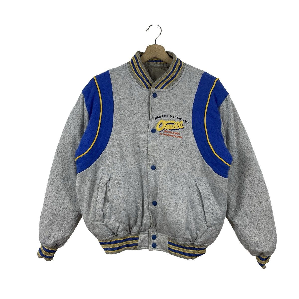 O'Neill Vintage O’NEILL VERSITY Bomber Jacket Snap Button Streetwear Size US L / EU 52-54 / 3 - 3 Thumbnail