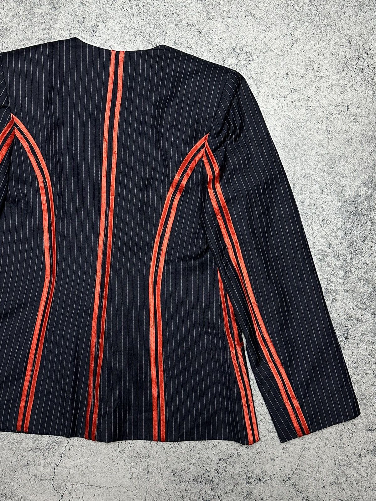 Vintage Vintage Gai Mattiolo Italy Red Stripes Blazer Jacket Size L / US 10 / IT 46 - 7 Thumbnail