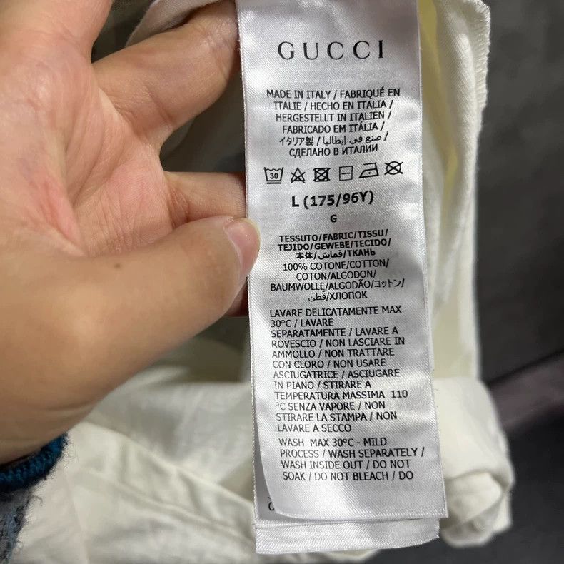 Gucci Gucci Adidas white printed pattern logo round neck long sle Size US L / EU 52-54 / 3 - 4 Thumbnail