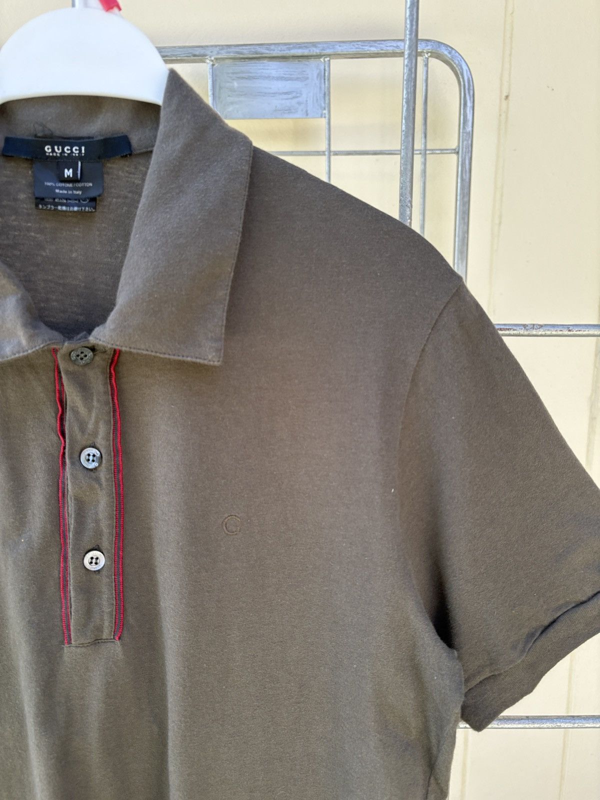 Gucci Gucci olive green polo shirt Size US M / EU 48-50 / 2 - 4 Thumbnail