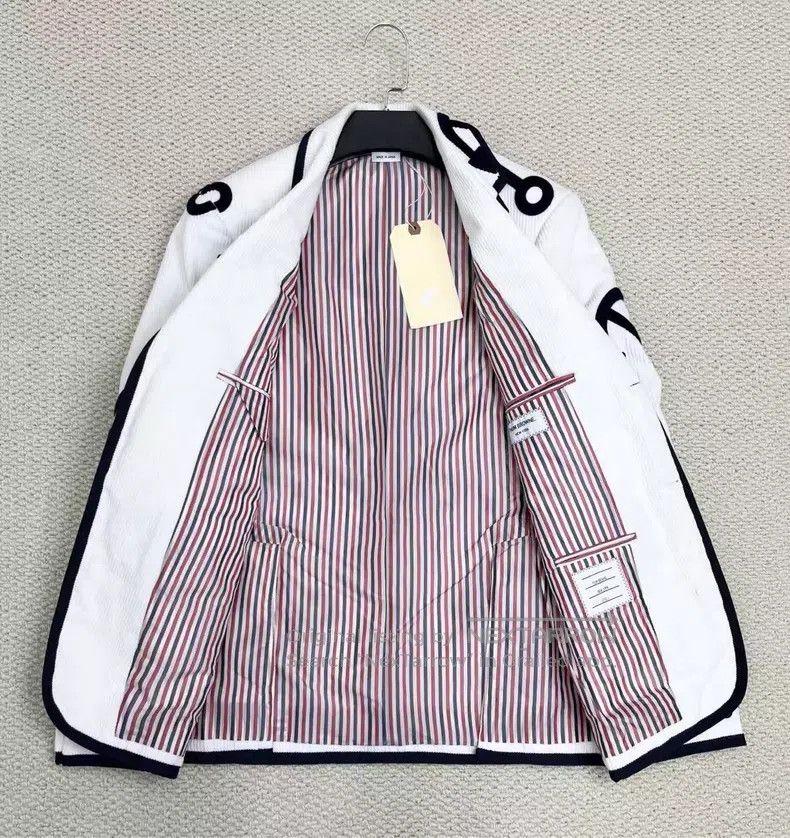 Thom Browne Thom Browne Corduroy Color Block Anchor Print Embroidered Size US S / EU 44-46 / 1 - 7 Thumbnail