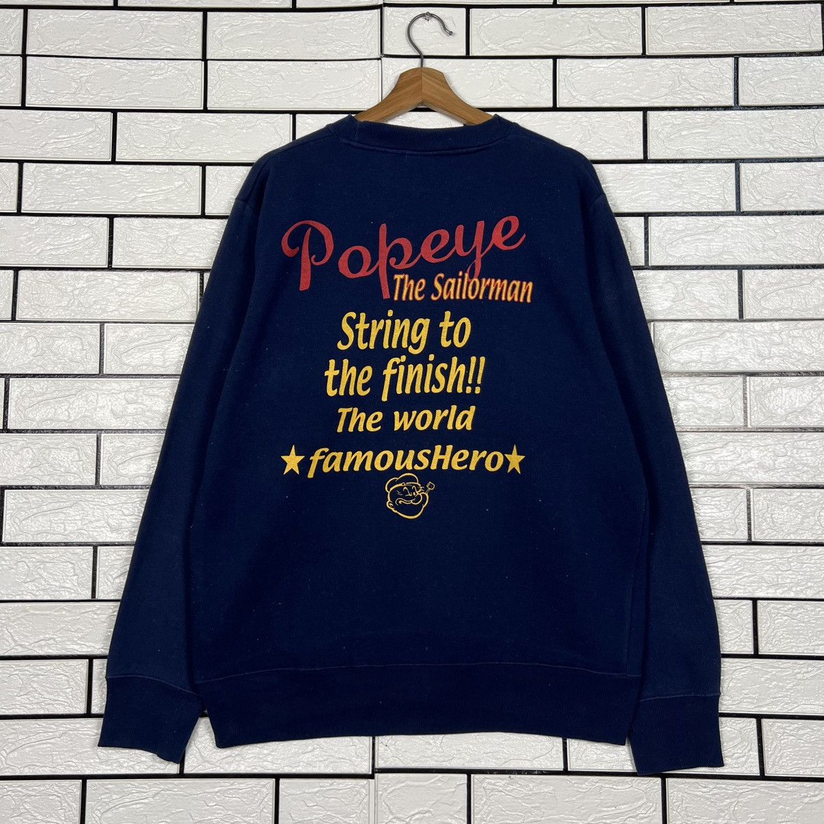 Vintage POPEYE THE SAILORMAN Graphic Crewneck Sweatshirt #3983-C181 Size US L / EU 52-54 / 3 - 14 Thumbnail