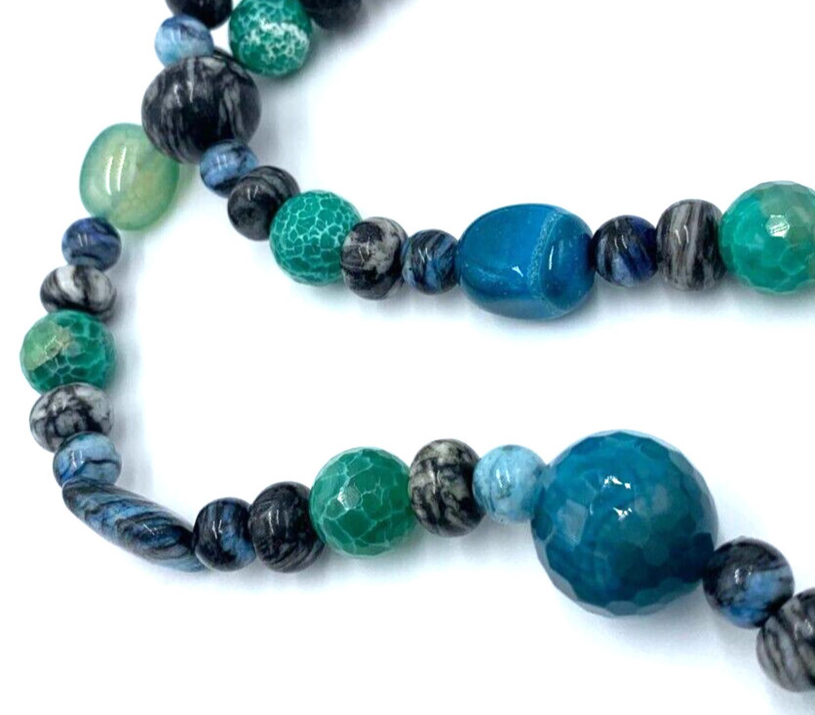 Other DTR Jay King Multicolor Dyed Agate Sterling Silver Necklace Size ONE SIZE - 3 Thumbnail