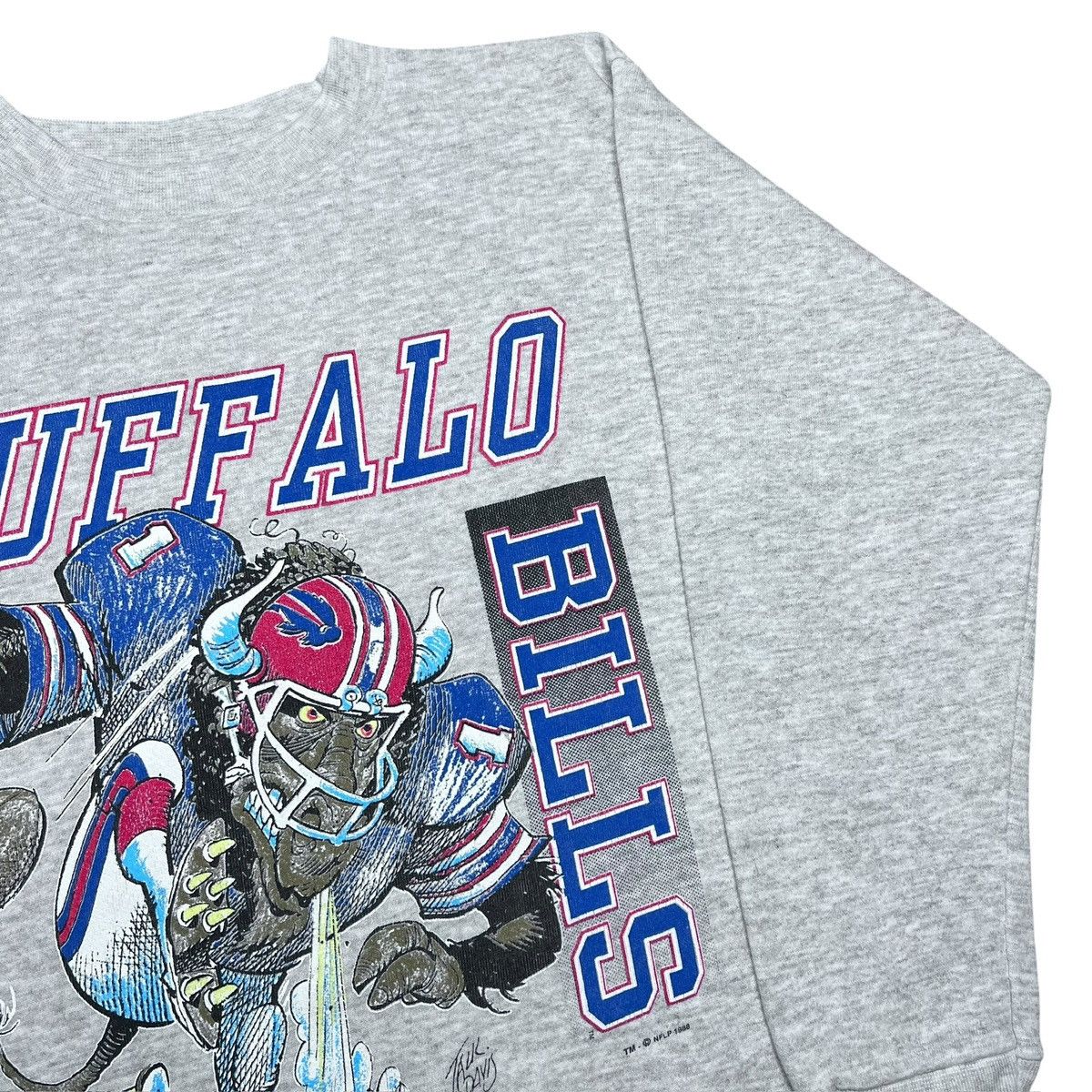 NFL Vtg 1988 NFL Buffalo Bills Jack Davis Spell Out Sweatshirt Size US M / EU 48-50 / 2 - 14 Thumbnail