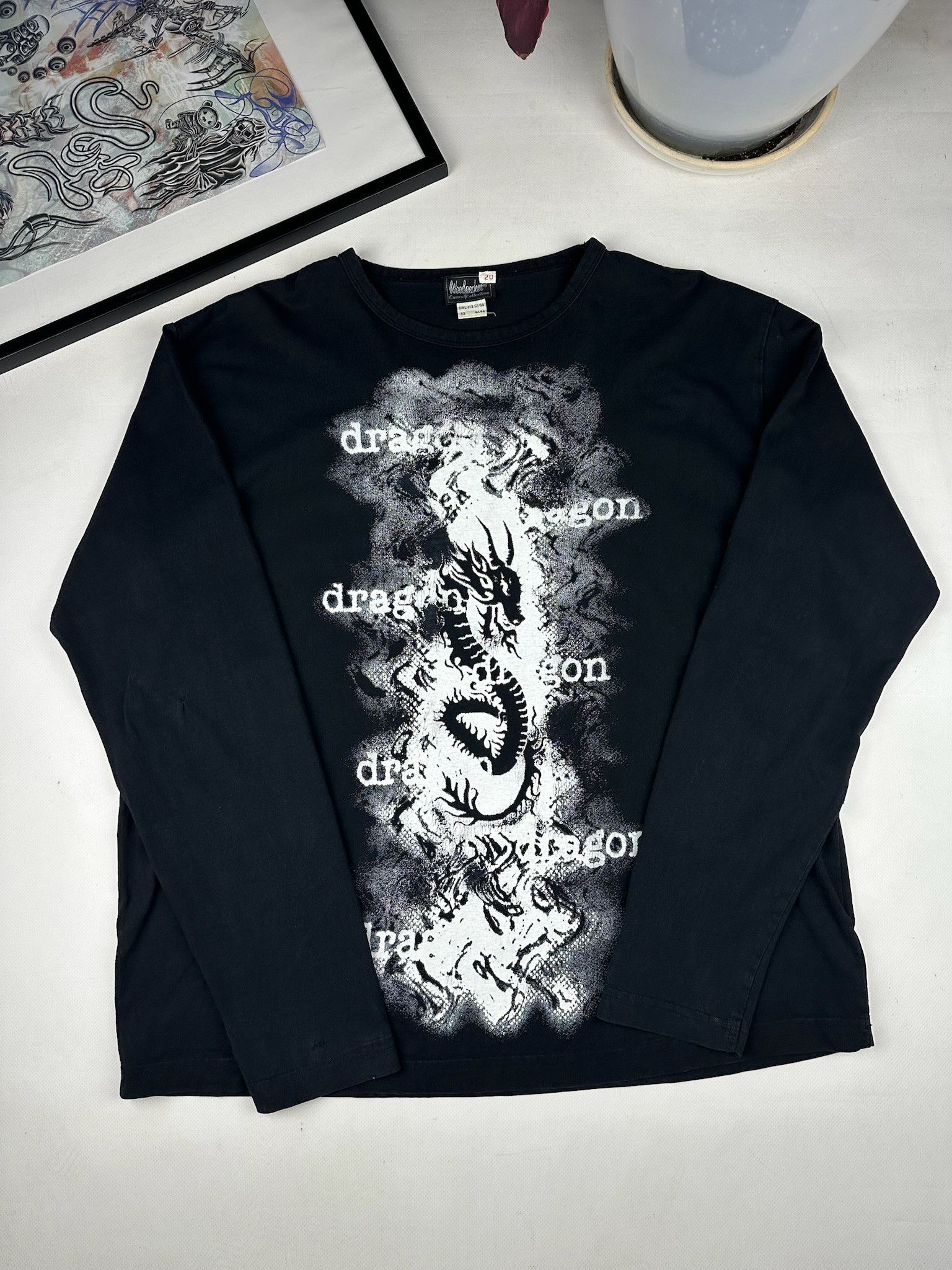 Japanese Brand Vintage Dolce & Gabanna Style dragon tribal Longsleeve Size US M / EU 48-50 / 2 - 9 Thumbnail