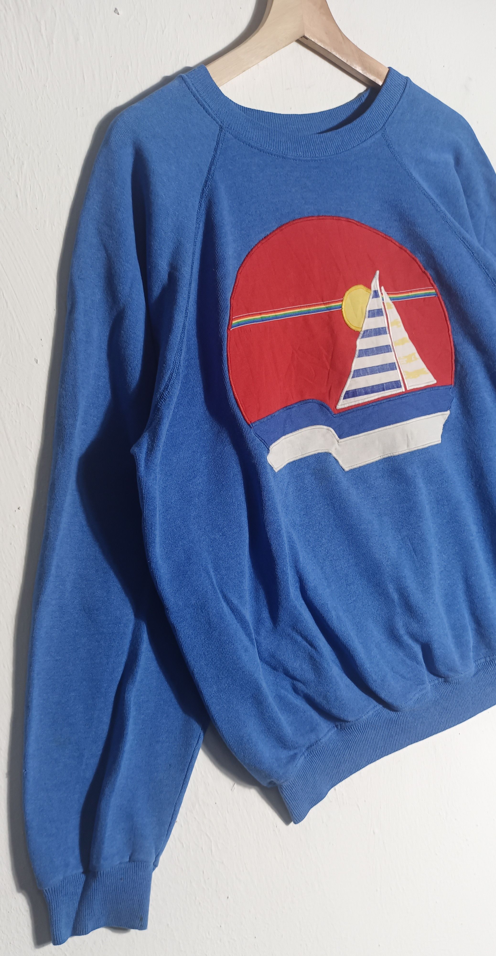 Vintage Vintage💥Hanes 80s hawaii yacht long sleeve Size US L / EU 52-54 / 3 - 3 Thumbnail