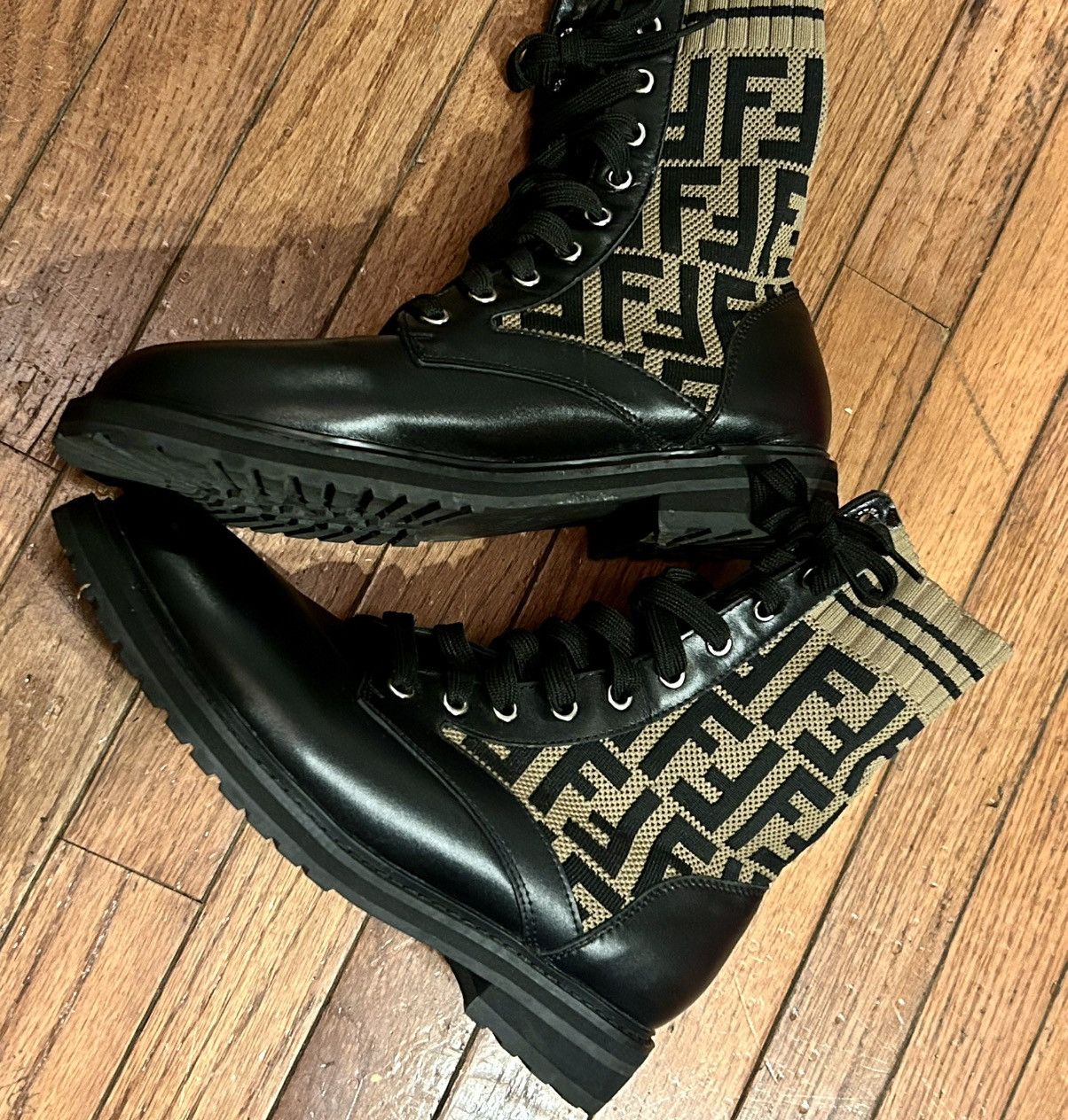 Fendi Fendi FF combat boots Size US 11 / IT 41 - 4 Thumbnail