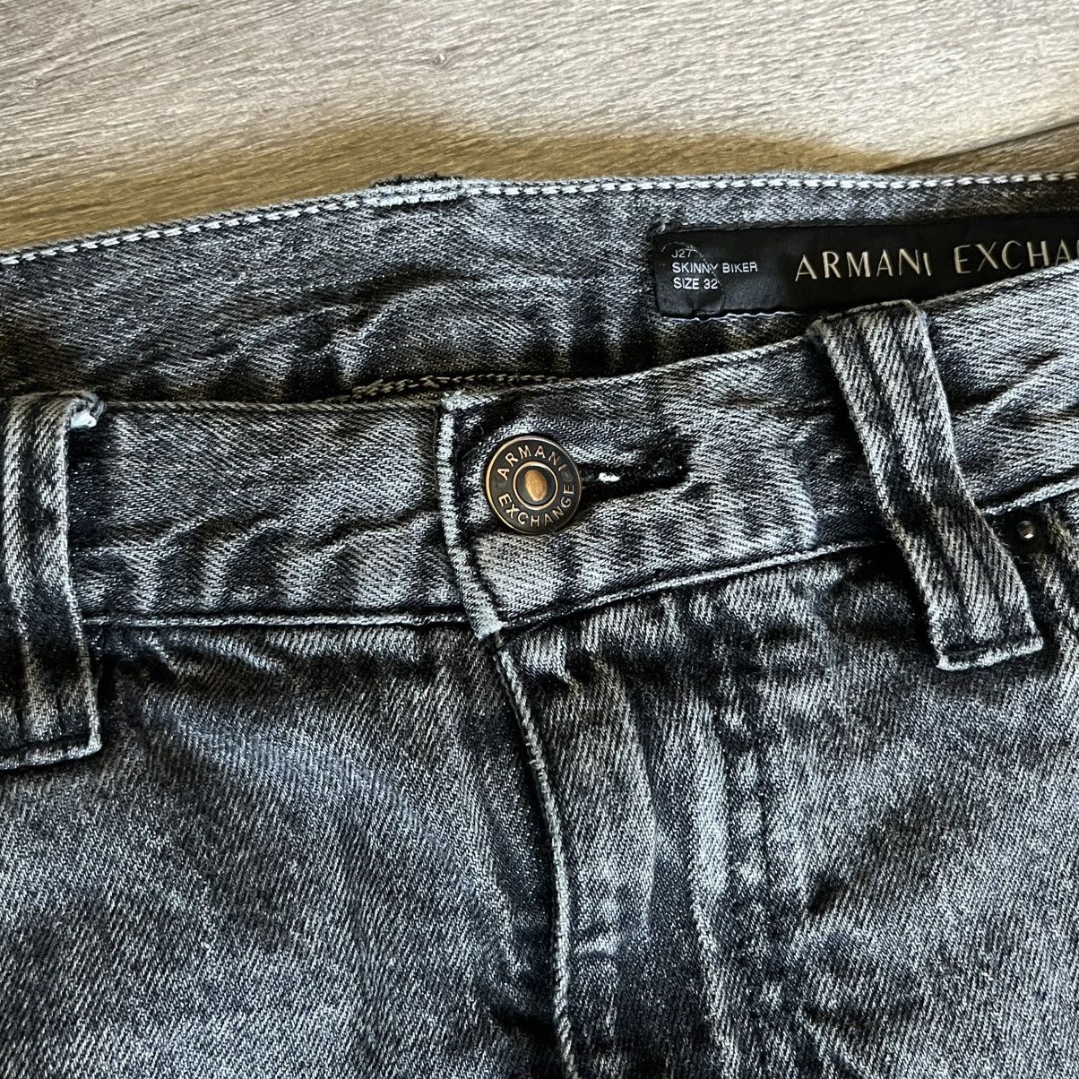 Armani Exchange Vintage Armani Exchange AX 5 Pocket Skinny Biker Denim Jeans Size US 32 / EU 48 - 9 Thumbnail