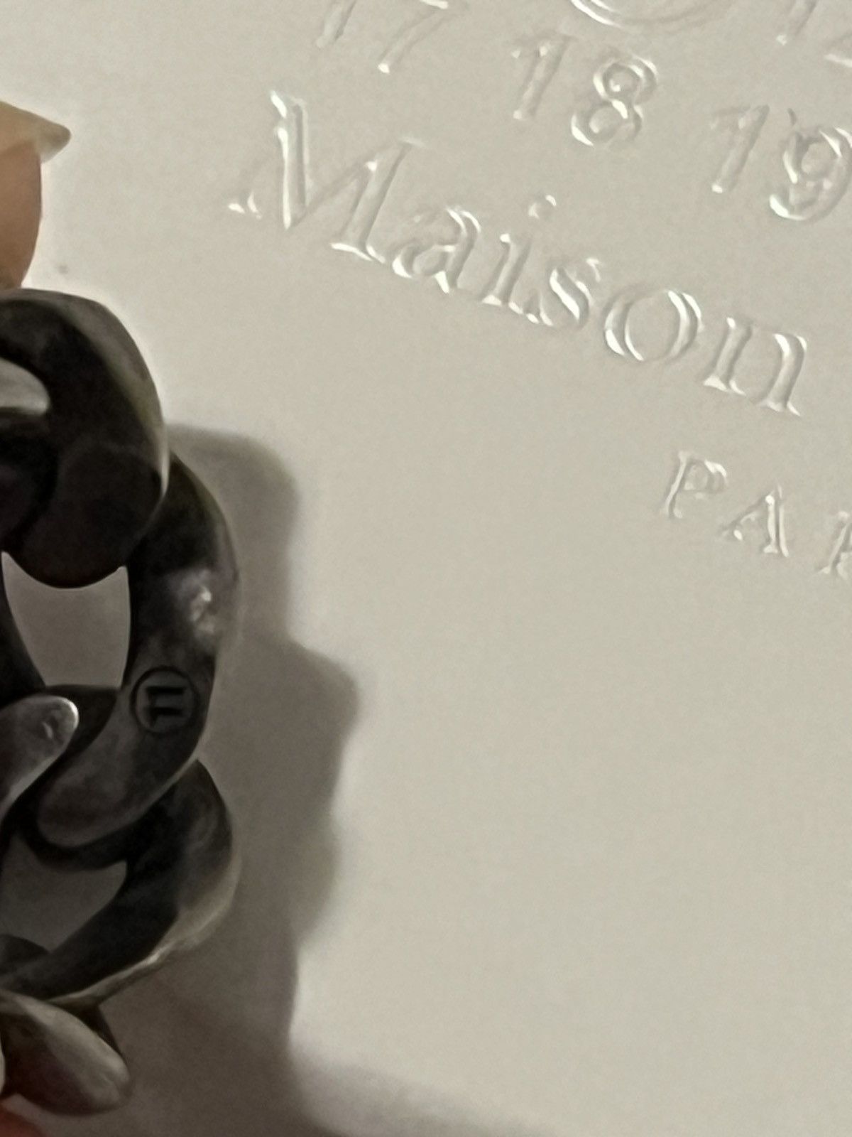 Maison Margiela Maison Margiela Silver Chain Link Ring Size ONE SIZE - 3 Thumbnail