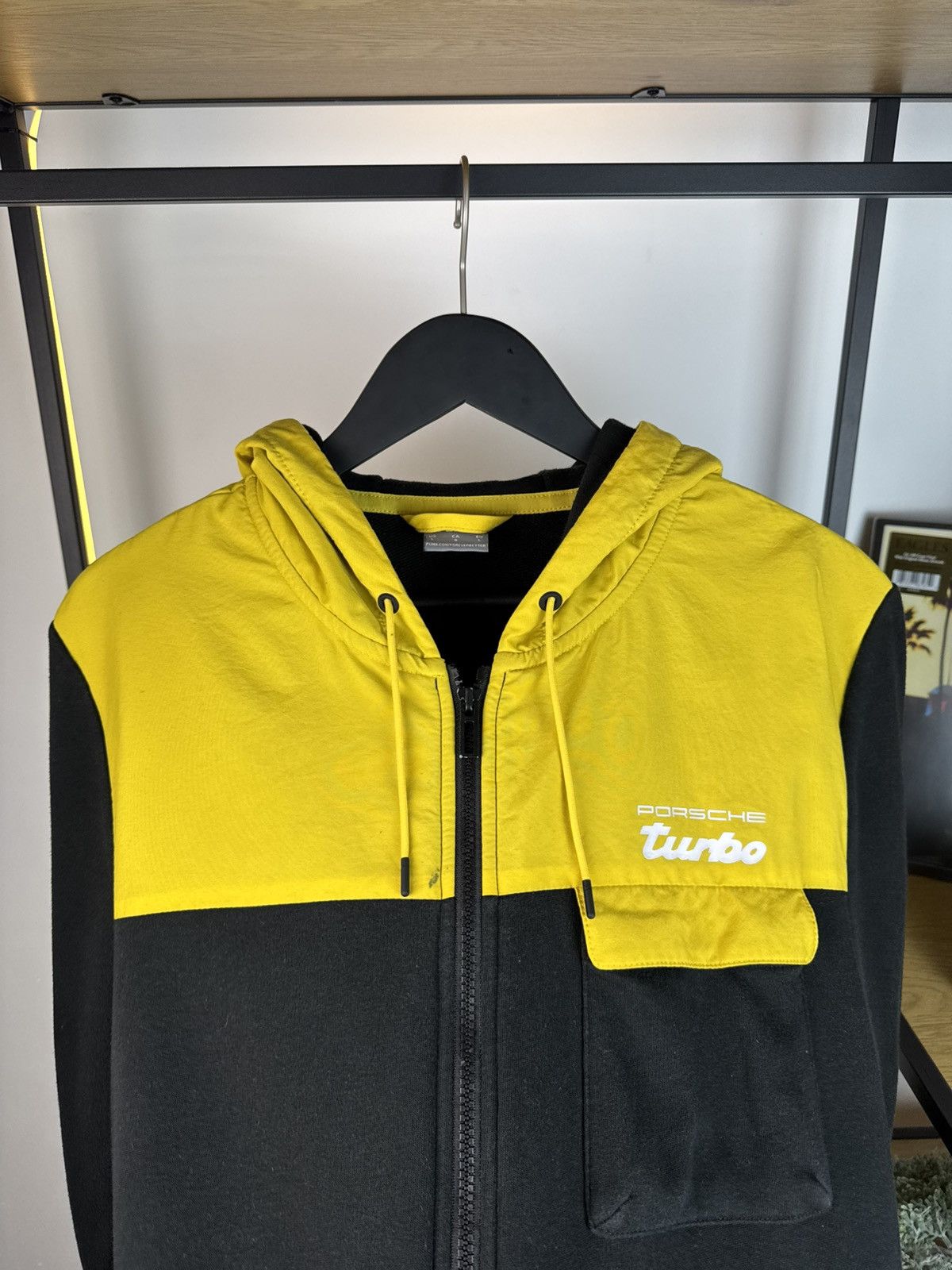 Porsche Design × Puma Porsche Turbo Jacket by Puma Hoodie Hoodie Black / Yellow Size US L / EU 52-54 / 3 - 7 Thumbnail
