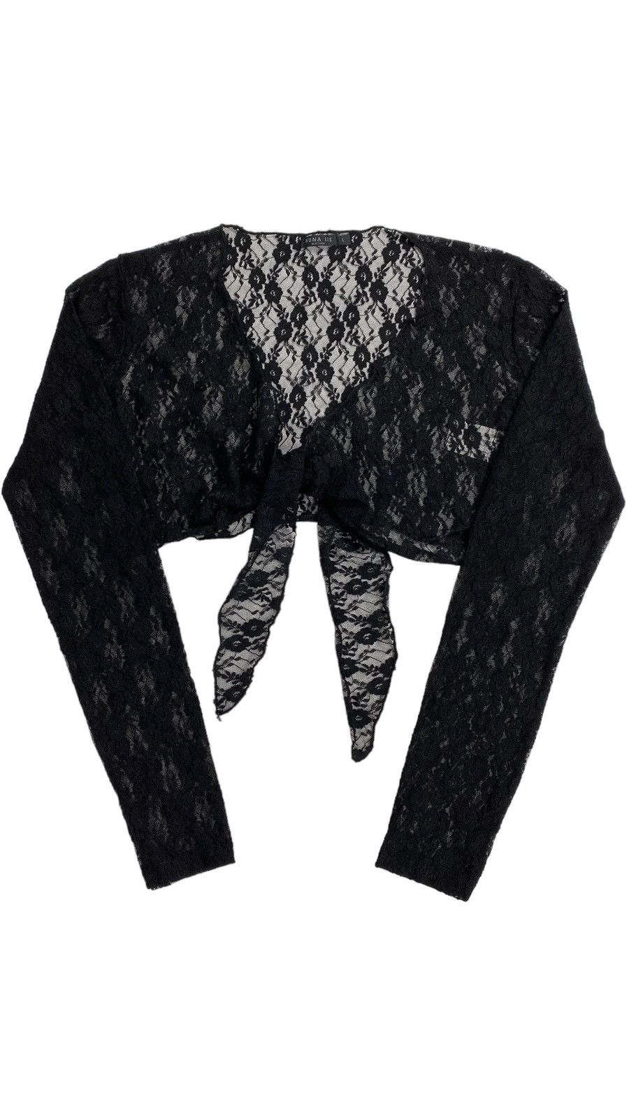Other 🔥LASTDROP🔥 Guipure Flowers Mesh Crop Top Longsleeve Size L / US 10 / IT 46 - 1 Thumbnail