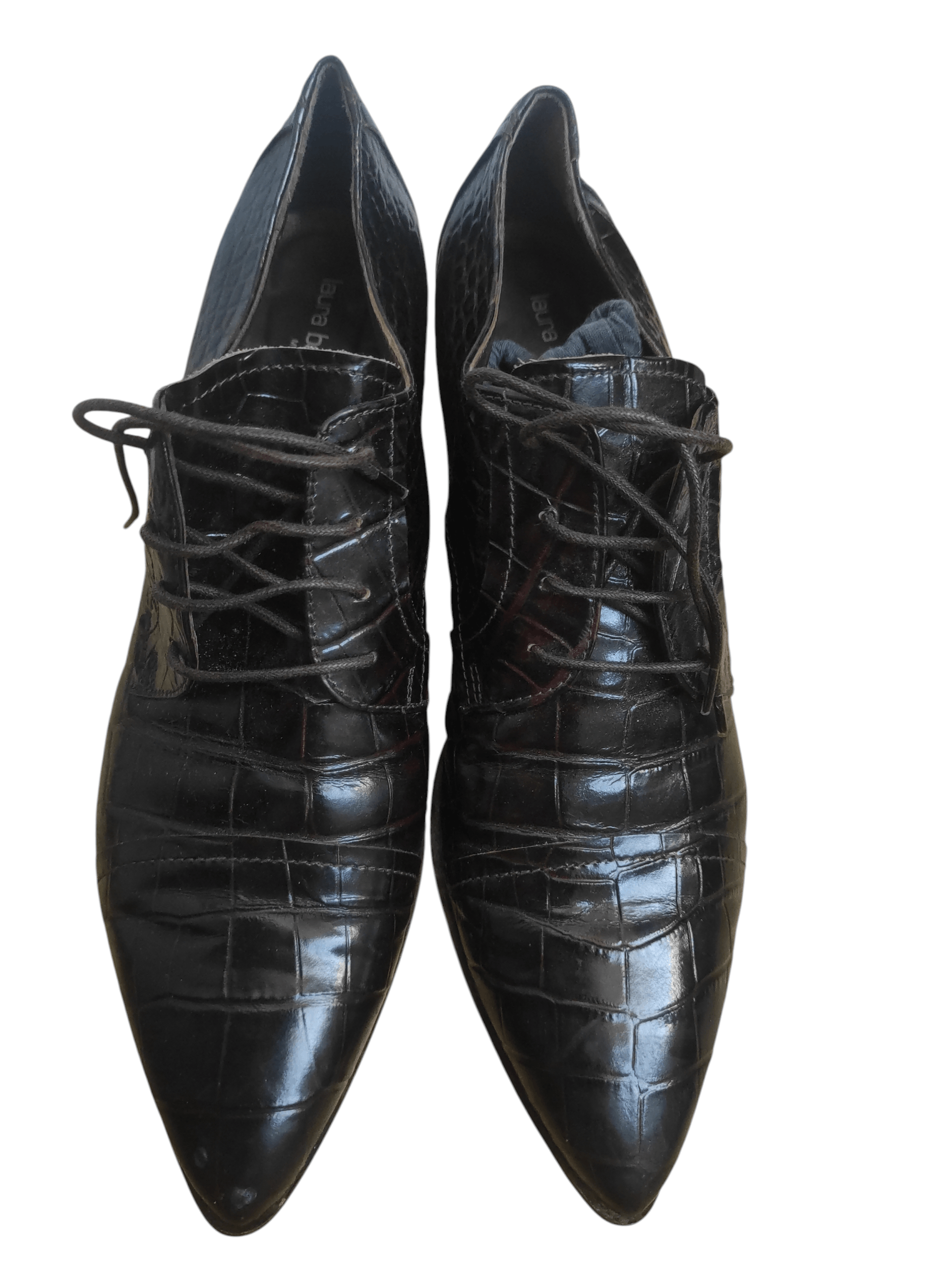 Other Laura Bellariva Crocodile Print Women's lace-up Shoes Size US 11 / IT 41 - 2 Thumbnail