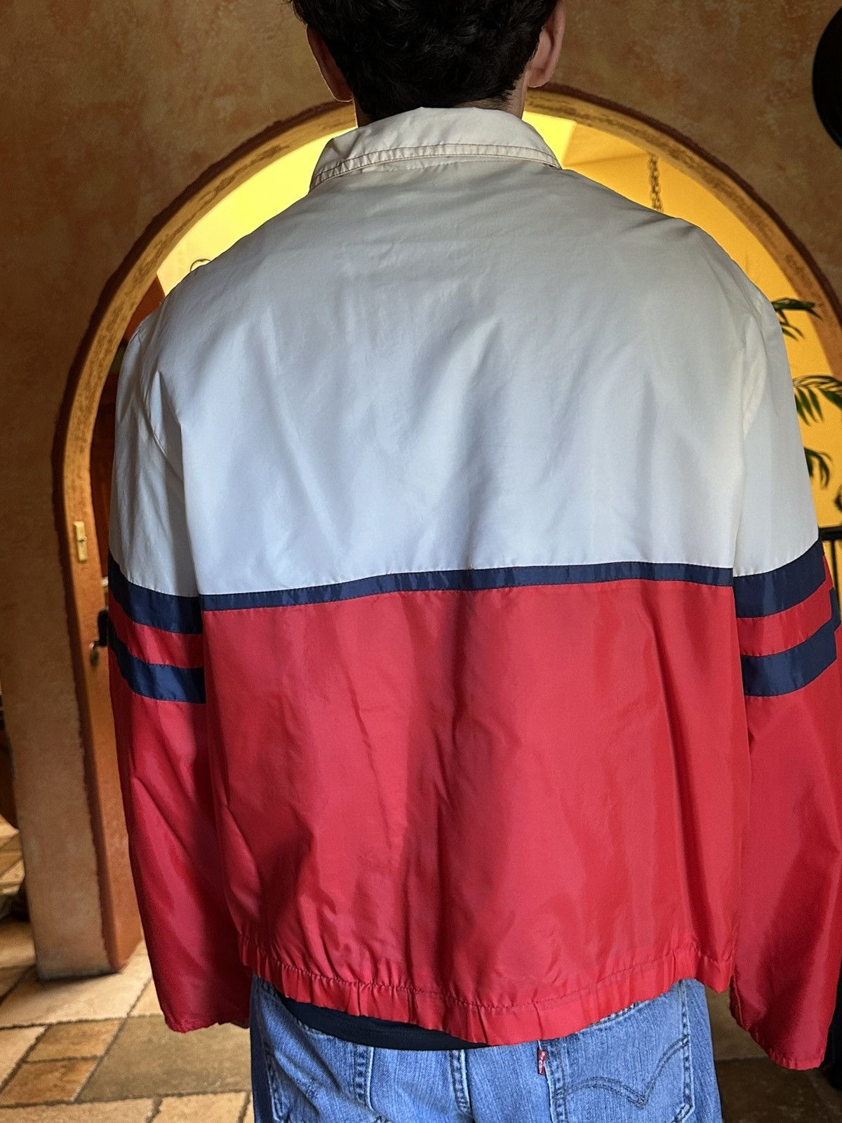 Vintage 📌 vintage 1980s Sigallo striped windbreaker jacket Size US L / EU 52-54 / 3 - 7 Thumbnail