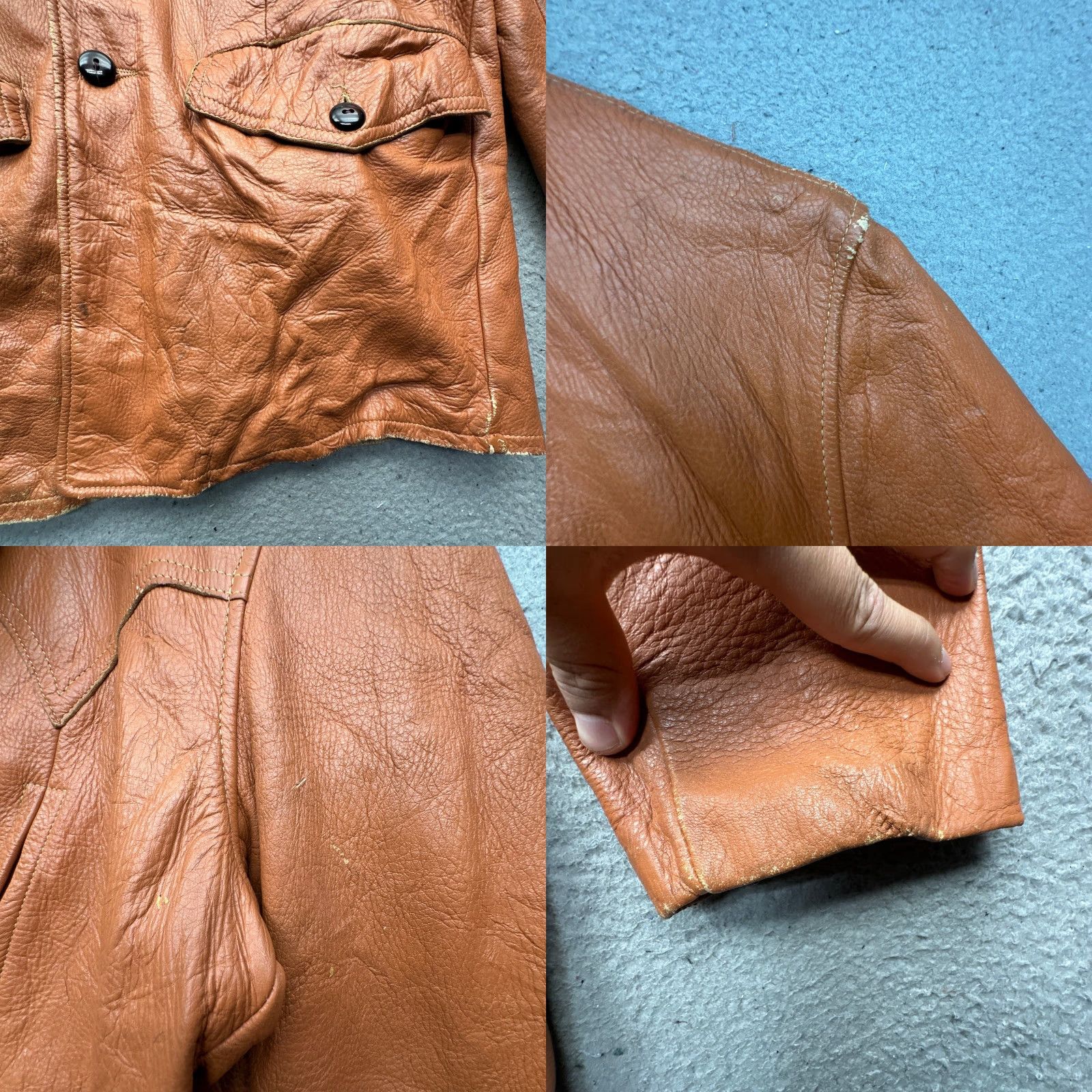 Vintage VINTAGE 70s WB Place & Co Deerskin Leather Coat Jacket Mens 42 Large Brown Overcoat Leather Coat Mens 42 Brown Mens Size US XS / EU 42 / 0 - 9 Thumbnail