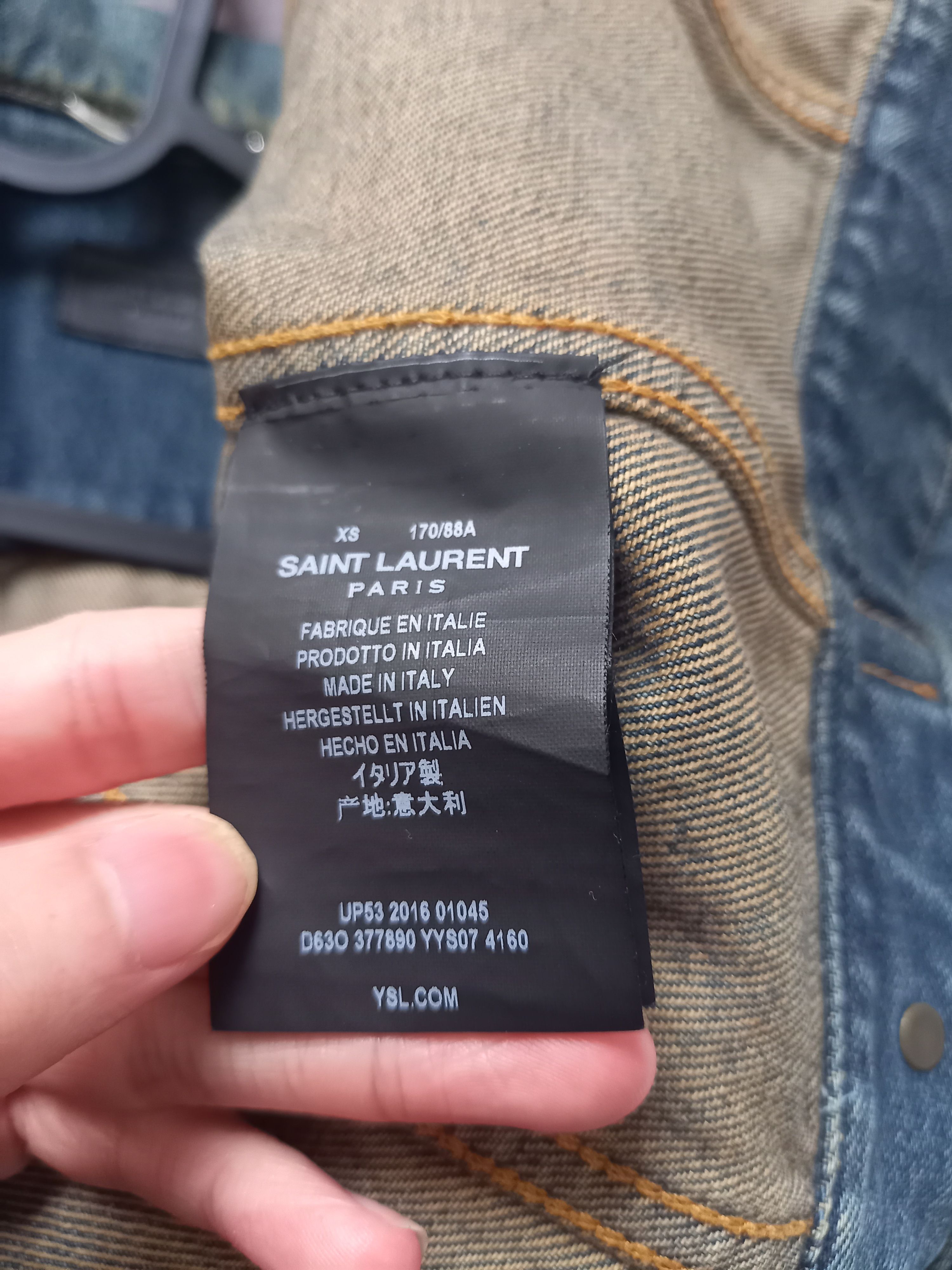 Saint Laurent Paris Dirty wash denim jacket Size US XS / EU 42 / 0 - 8 Thumbnail