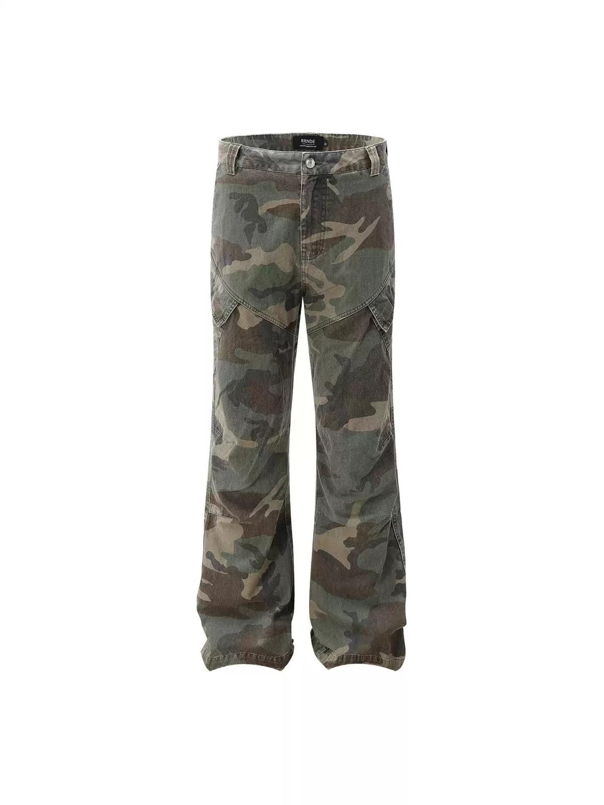 Other Camouflage Cargo Stacked Pants, Flared Trousers Size US 32 / EU 48 - 5 Thumbnail