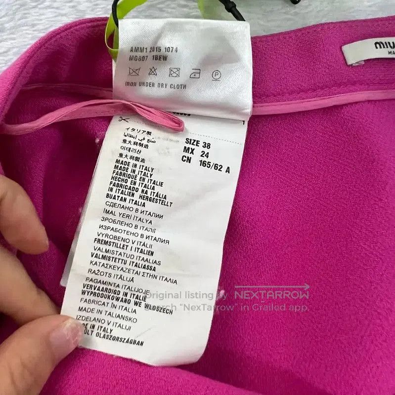 Miu Miu Miu Miu Pink Cotton Summer Mini Skirt . Size 24" / US 00 / IT 34 - 4 Thumbnail