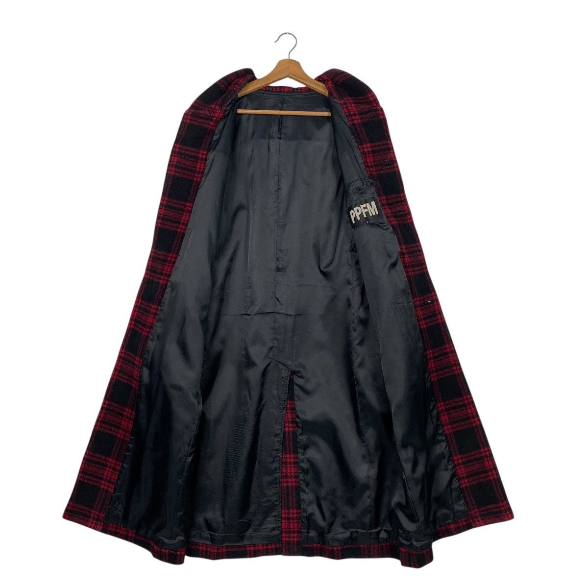 Japanese Brand × PPFM PPFM Checked Long Coat Jacket Size US M / EU 48-50 / 2 - 12 Thumbnail