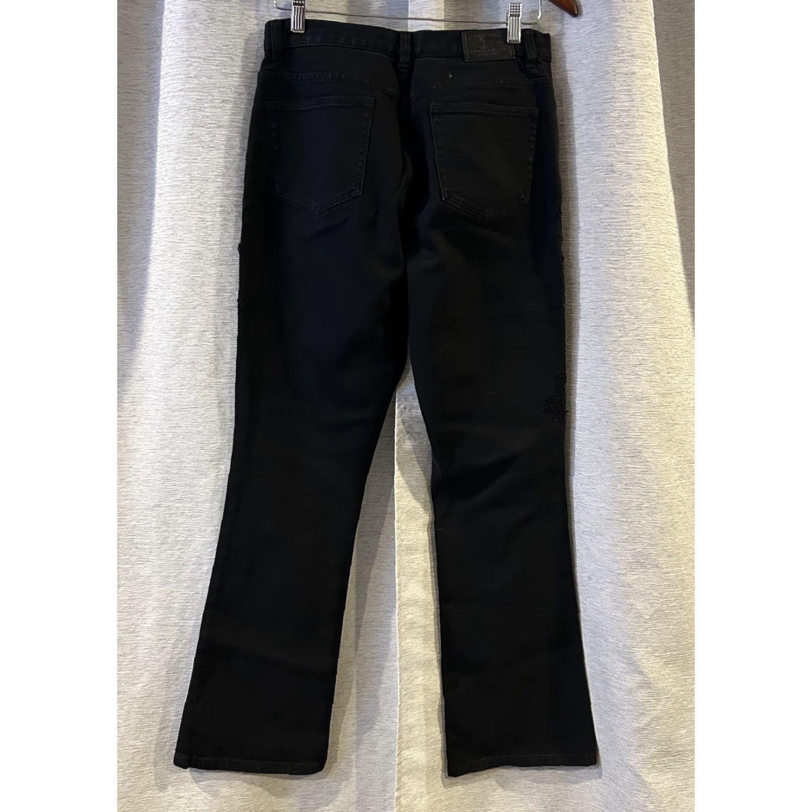 Ralph Lauren Lauren Ralph Lauren Women's Black Beaded Floral Bootcut Jeans 8 Size 30" / US 8 / IT 44 - 2 Thumbnail