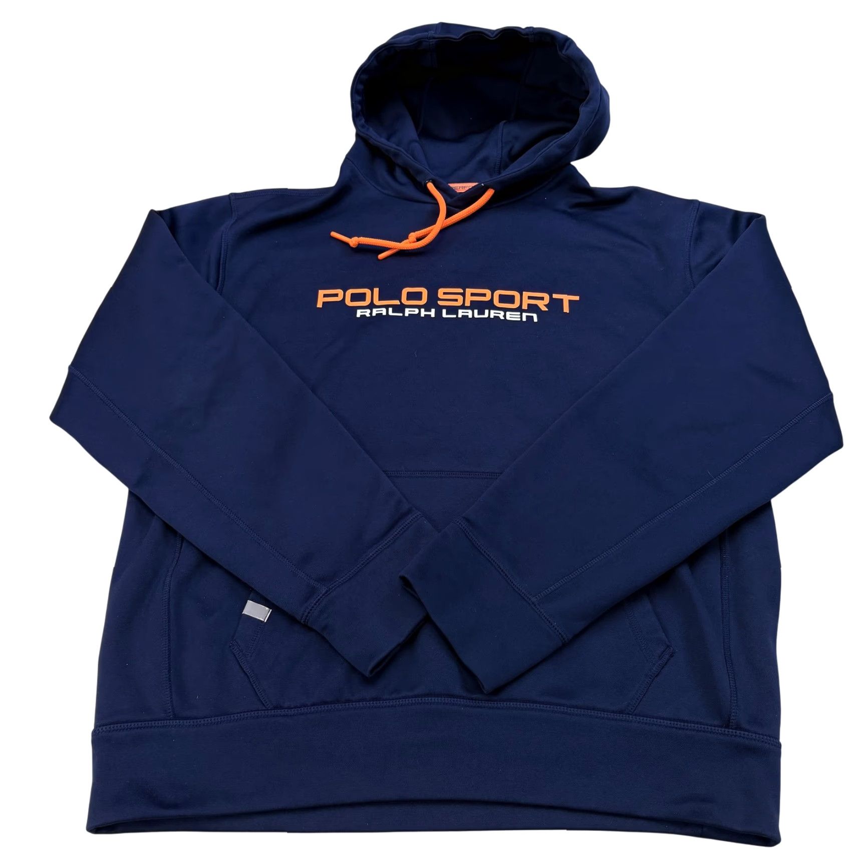 Polo Ralph Lauren Polo Ralph Lauren Hoodie Mens L Navy Performance Thumbholes Pullover Shirt/Hoody Graphic Print Logo Pockets Sports Fleece Polyester Size US L / EU 52-54 / 3 - 2 Thumbnail