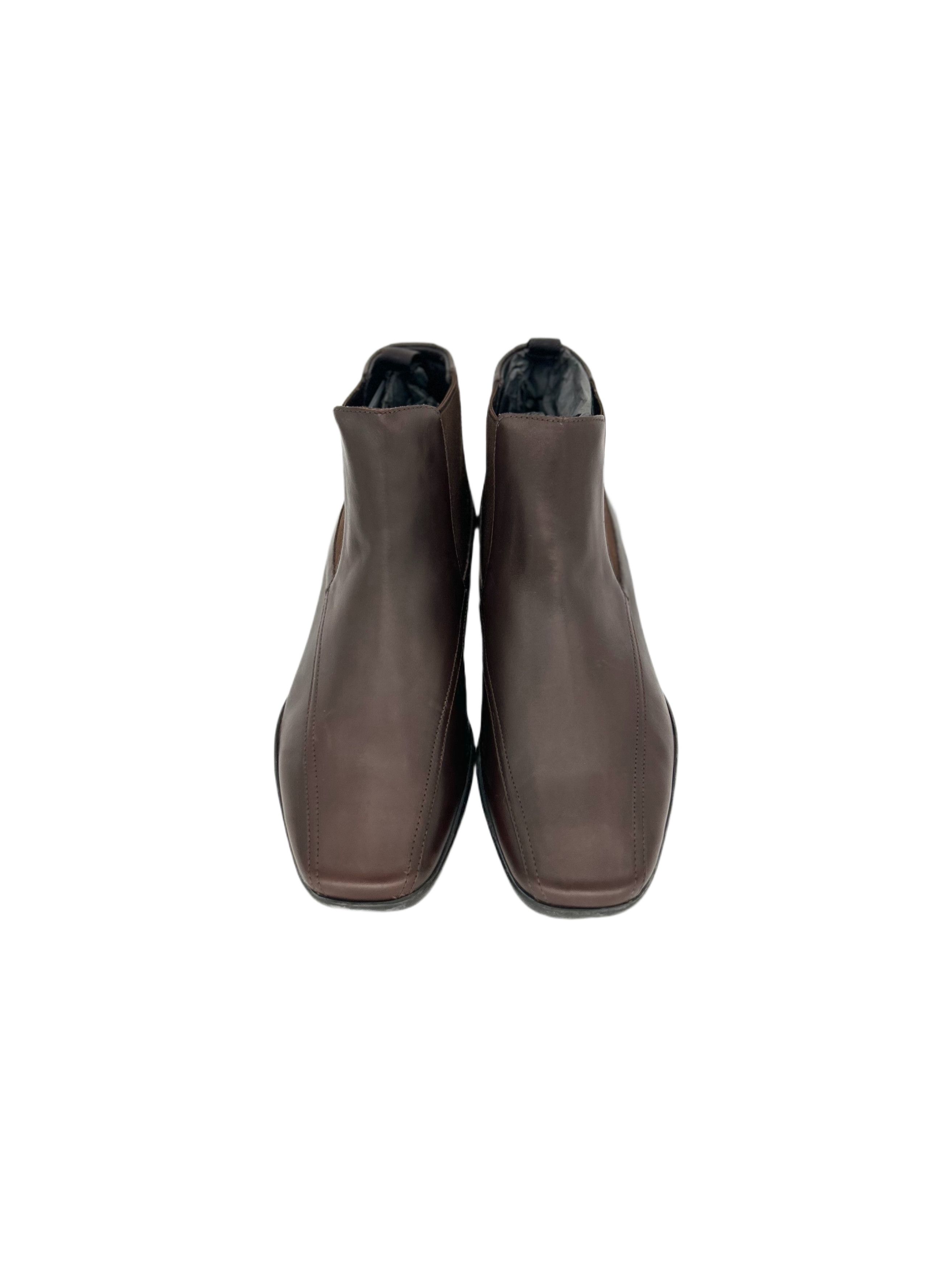 Prada Prada Linea Rossa Brown Leather Chelsea Boot Size US 6 / EU 39 - 3 Thumbnail
