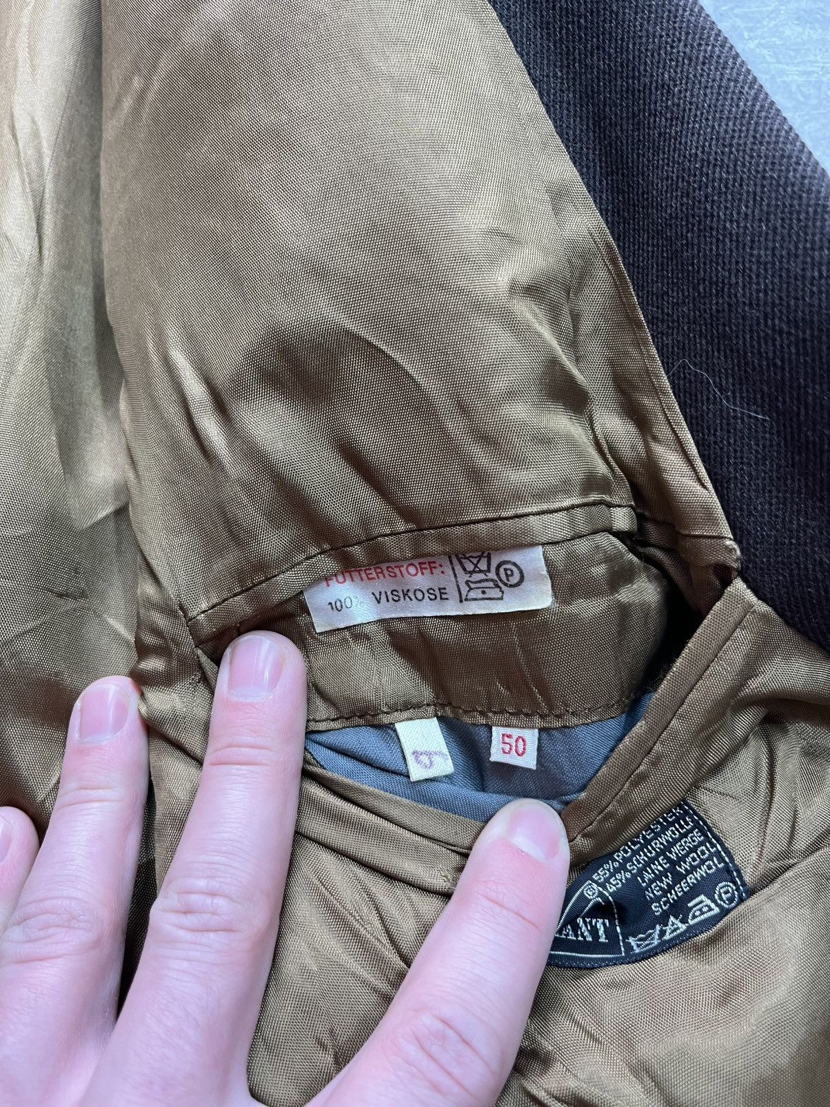 Other Vintage Brown Double Breasted Blazer Wool Mix Size 50 Jacket Size US M / EU 48-50 / 2 - 10 Thumbnail